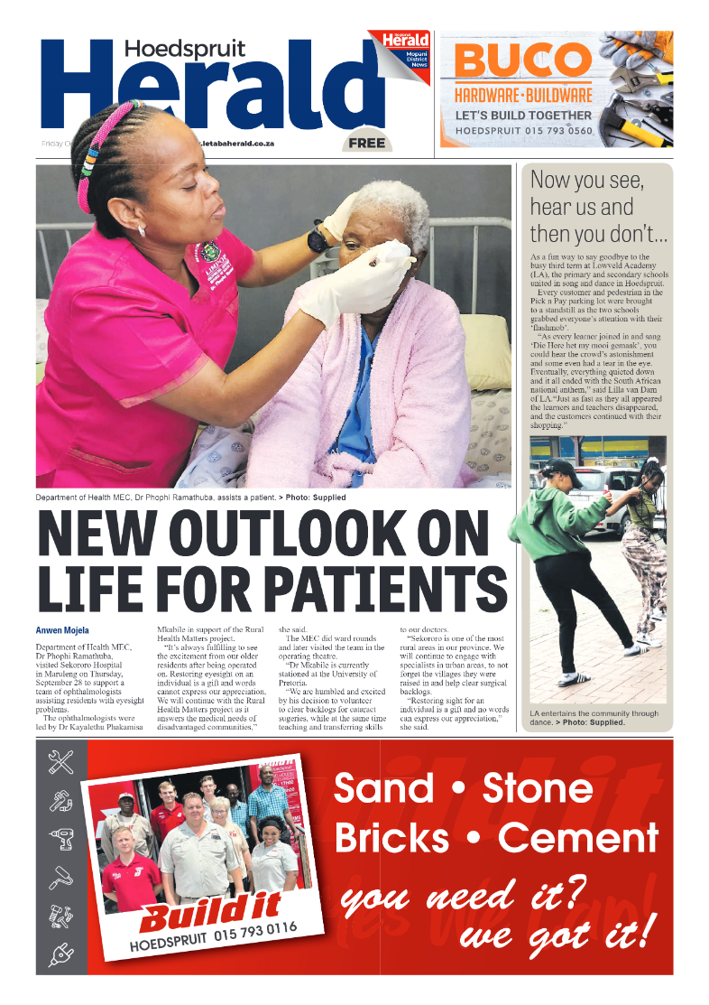 Hoedspruit Herald page 1