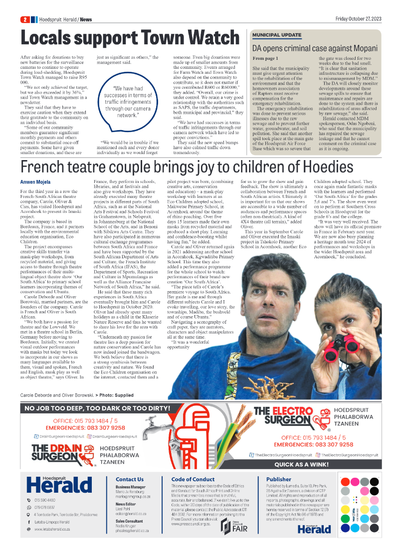 Hoedspruit Herald page 2