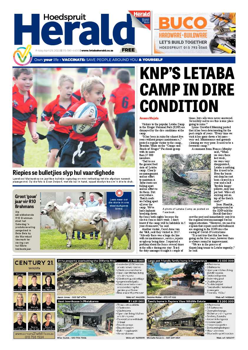 Hoedspruit Herald page 1