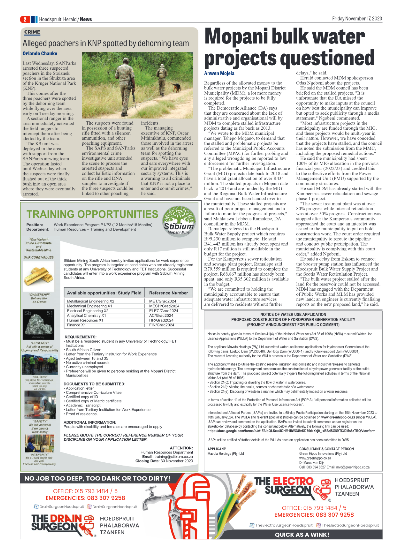 Hoedspruit Herald page 2