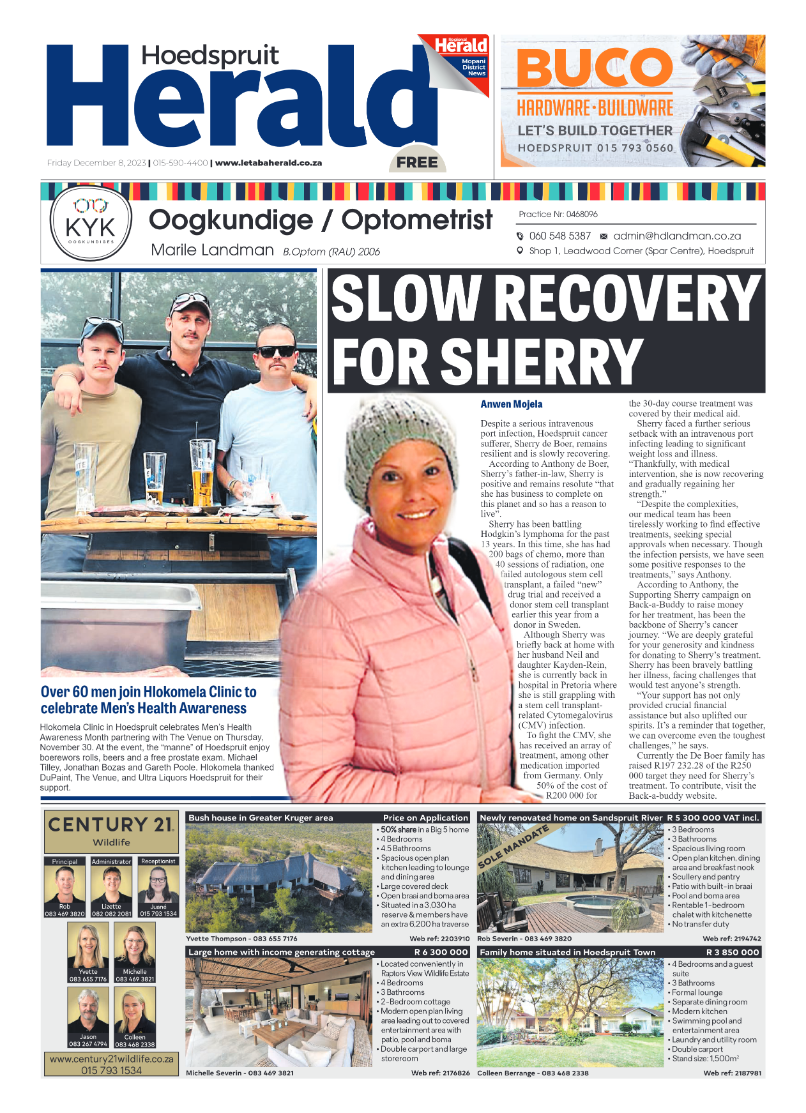 Hoedspruit Herald page 1