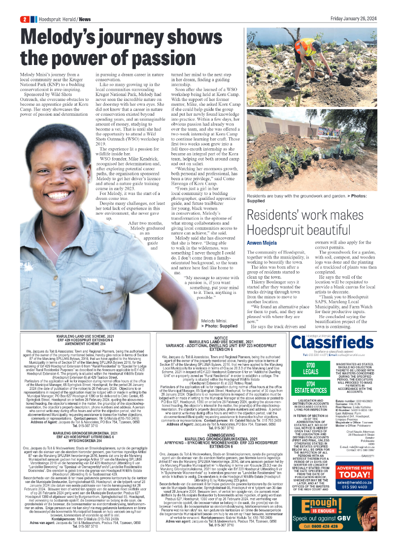 Hoedspruit Herald page 2