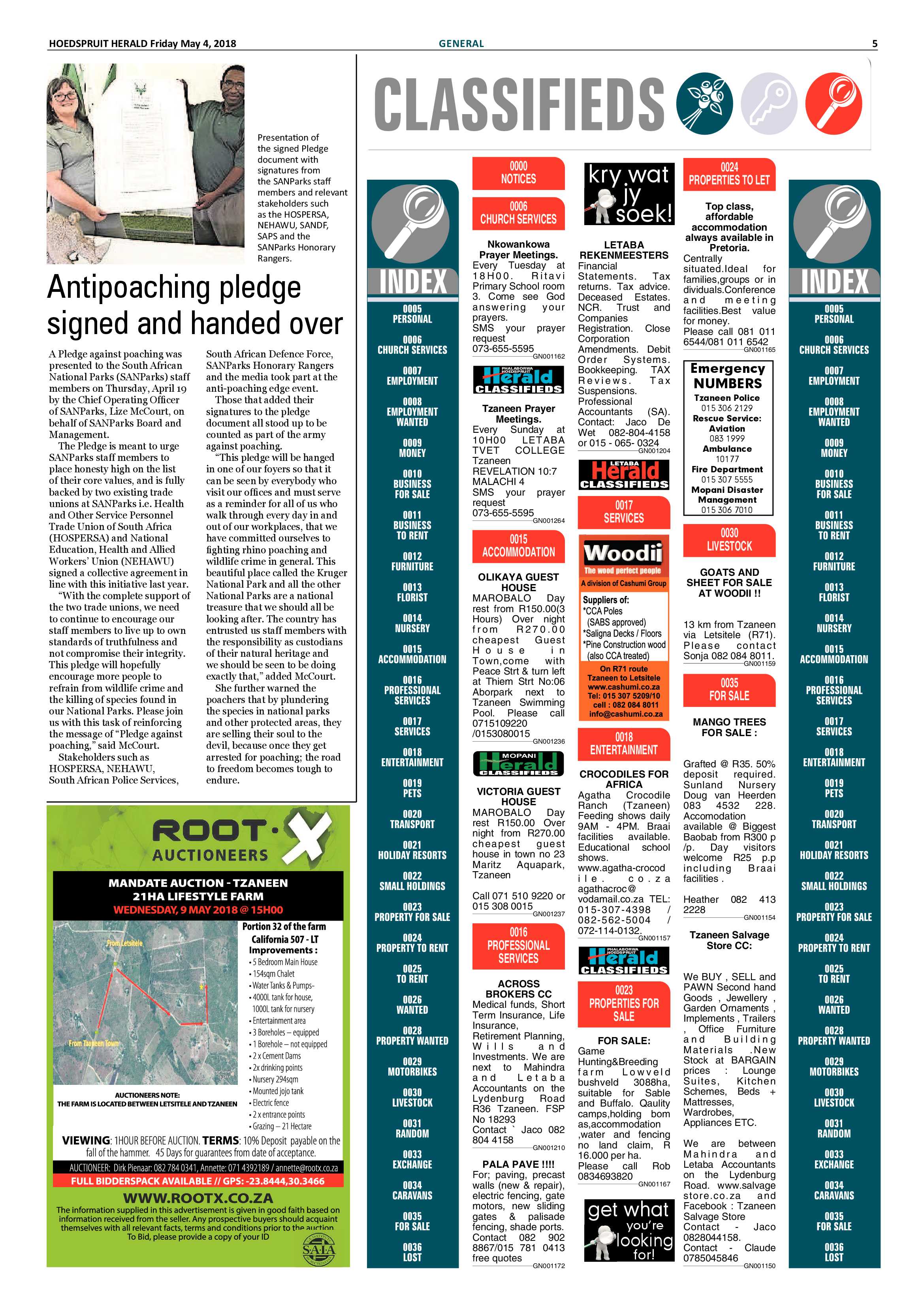Hoedspruit Herald – 4 May 2018 page 5