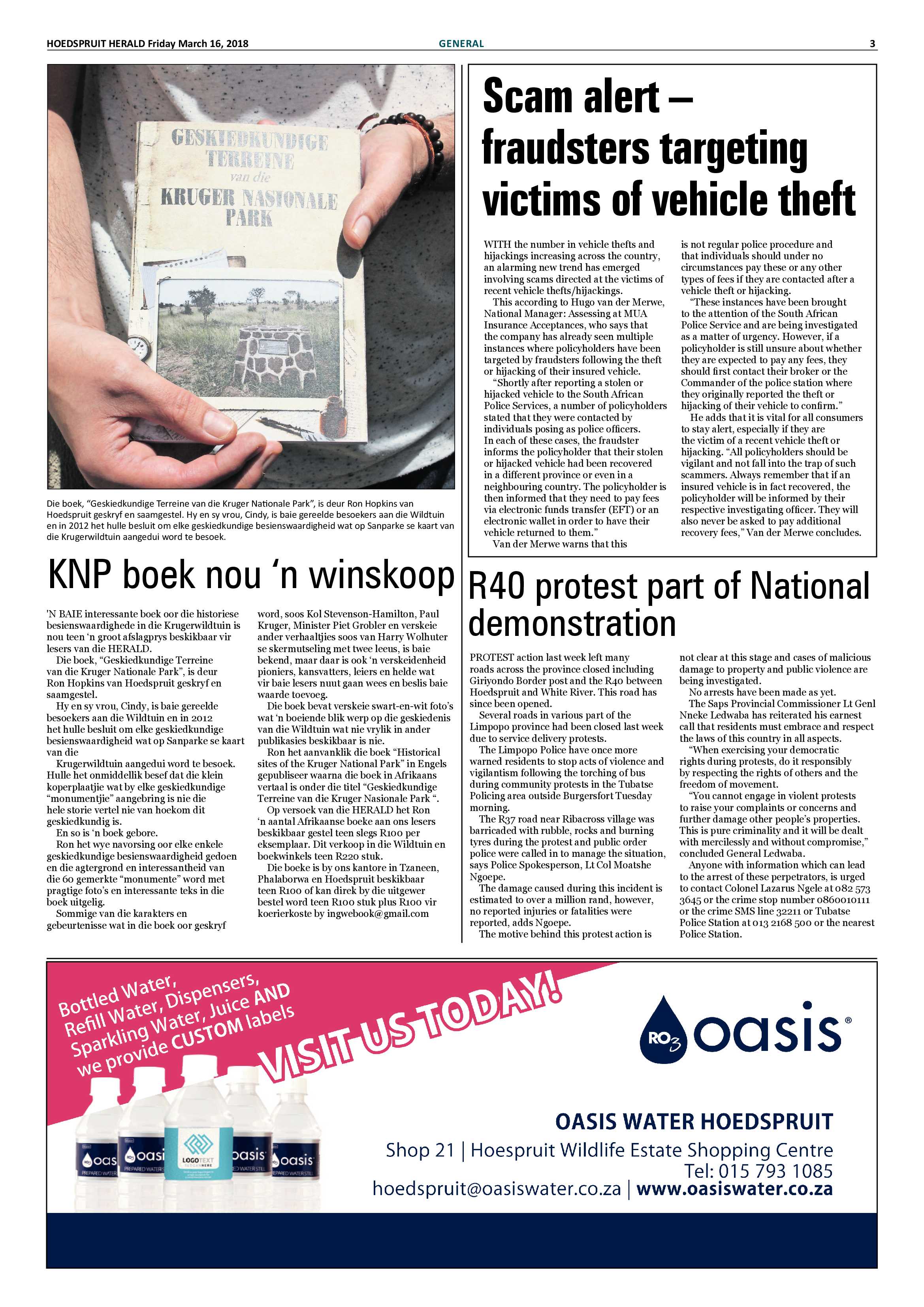 Hoedspruit Herald – 16 March 2018 page 3