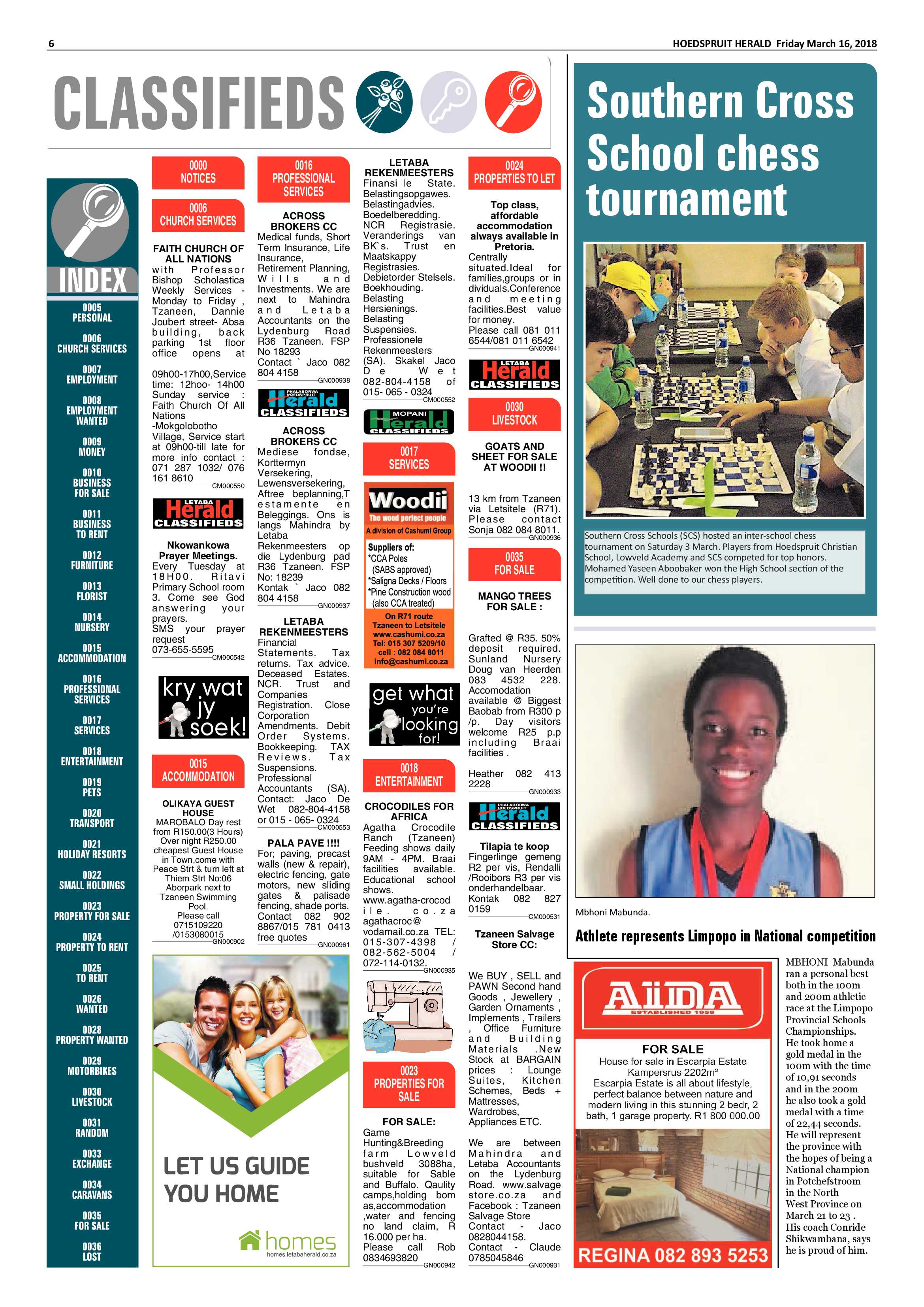Hoedspruit Herald – 16 March 2018 page 6