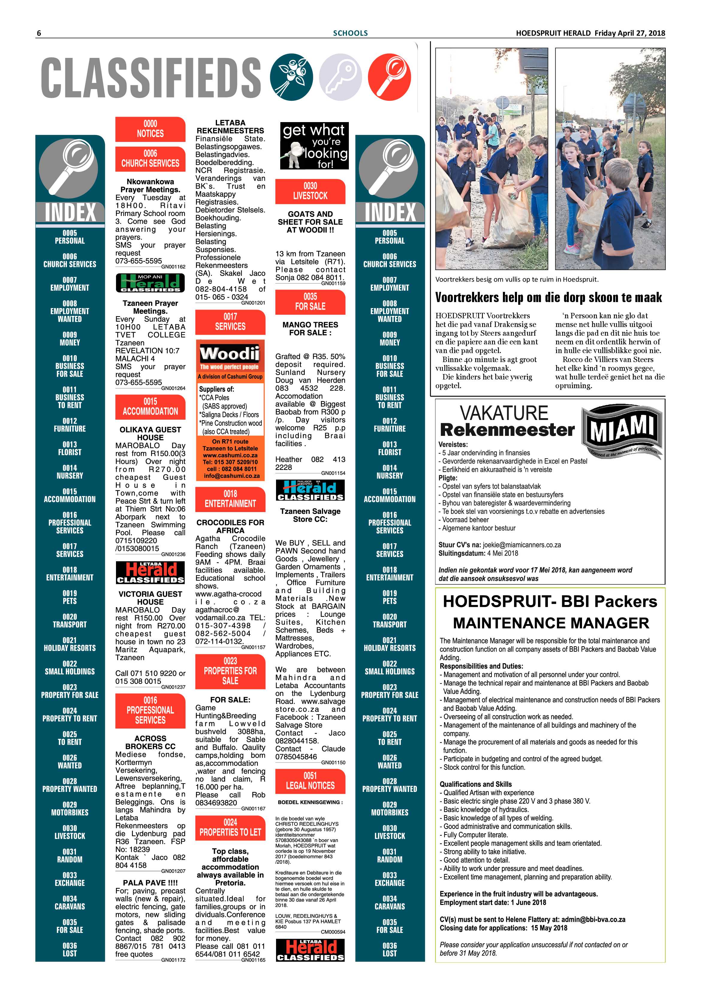 Hoedspruit Herald – 20 April 2018 page 6