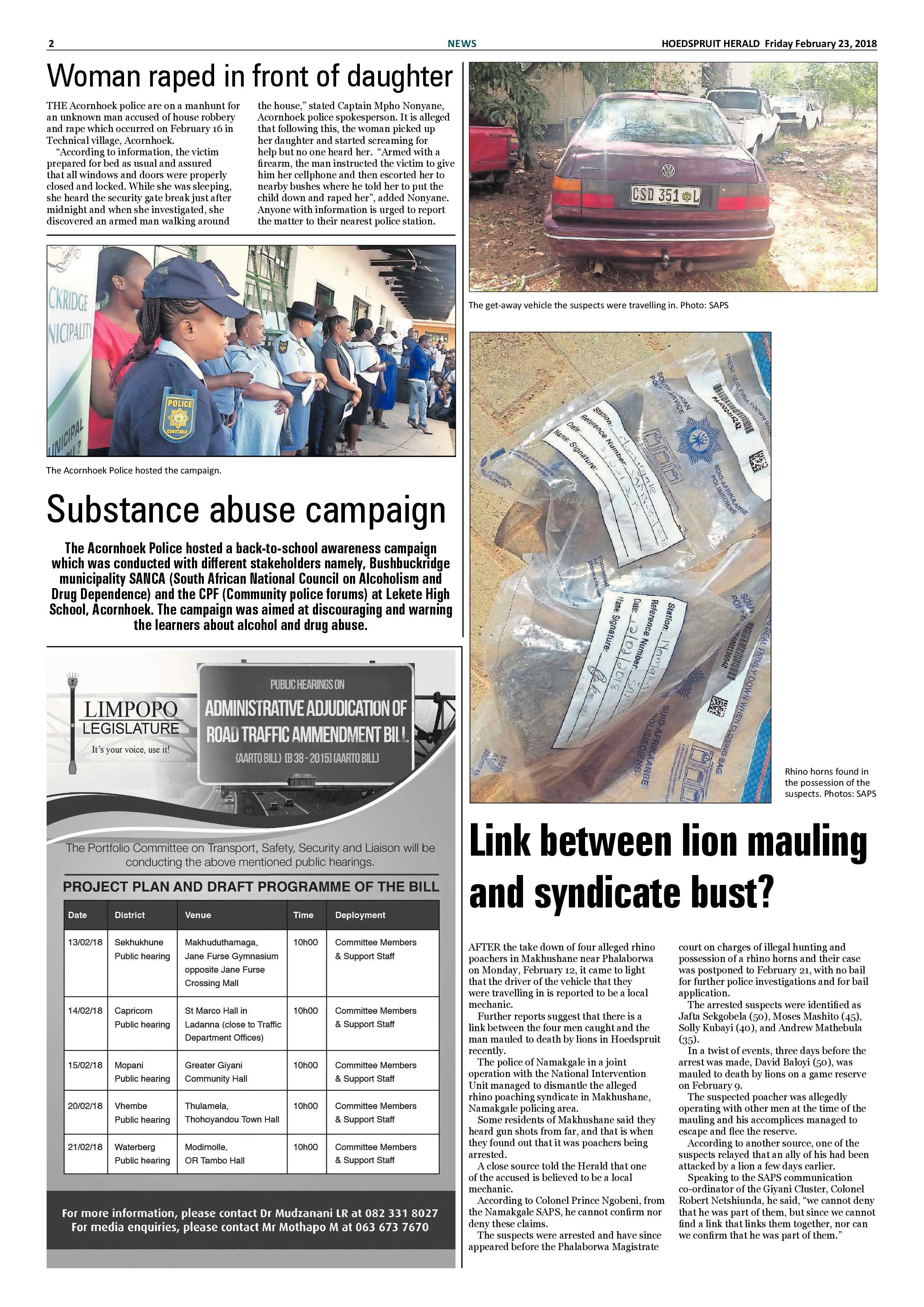 Hoedspruit Herald – 23 February 2018 page 2
