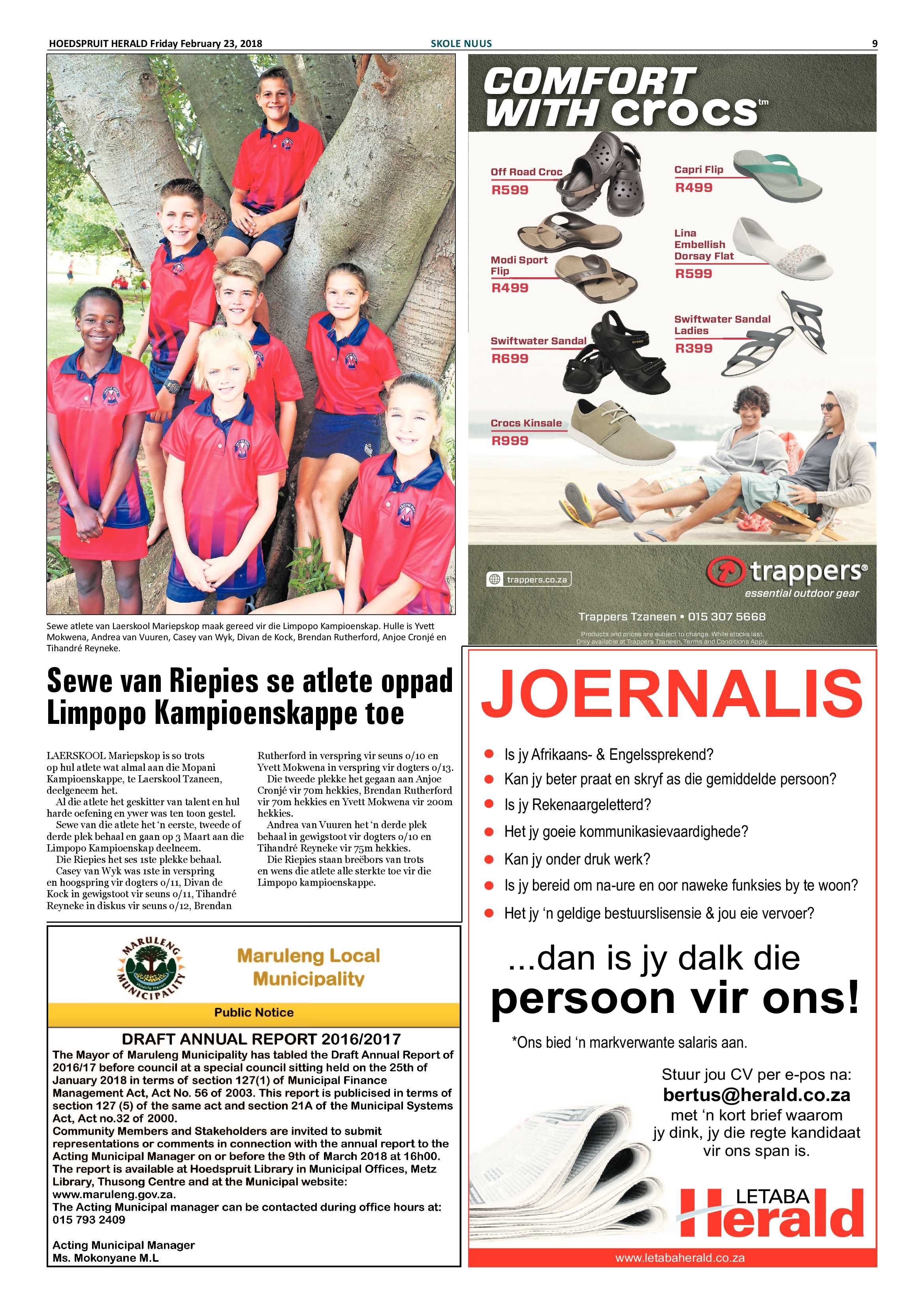 Hoedspruit Herald – 23 February 2018 page 9