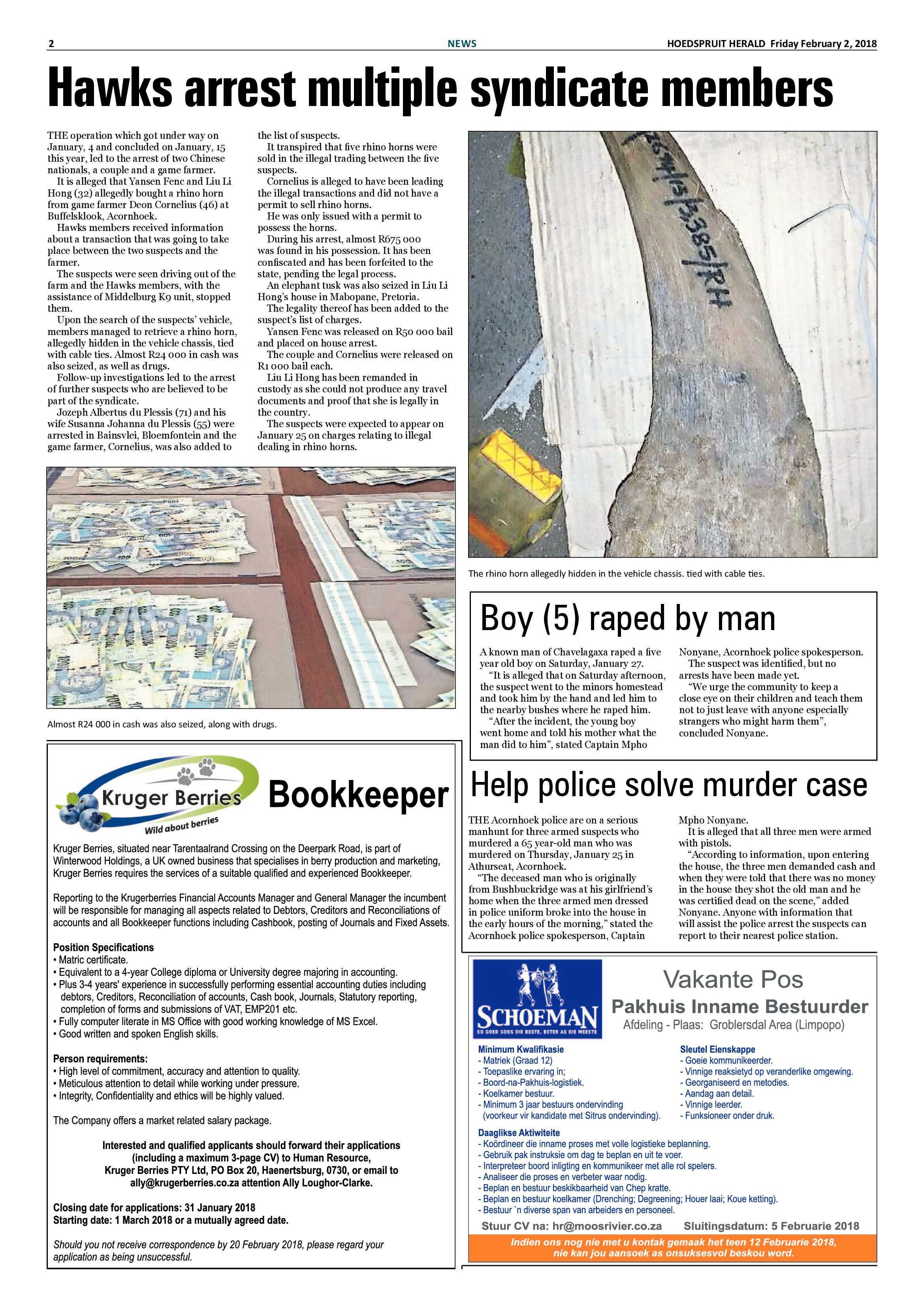 Hoedspruit Herald – 2 February 2018 page 2