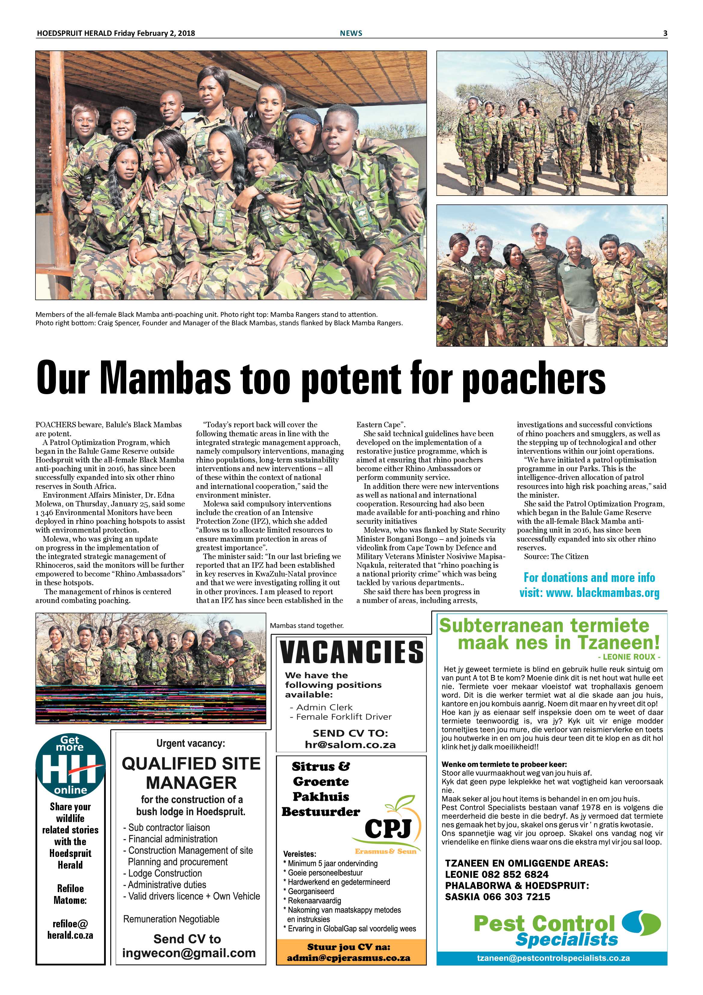 Hoedspruit Herald – 2 February 2018 page 3