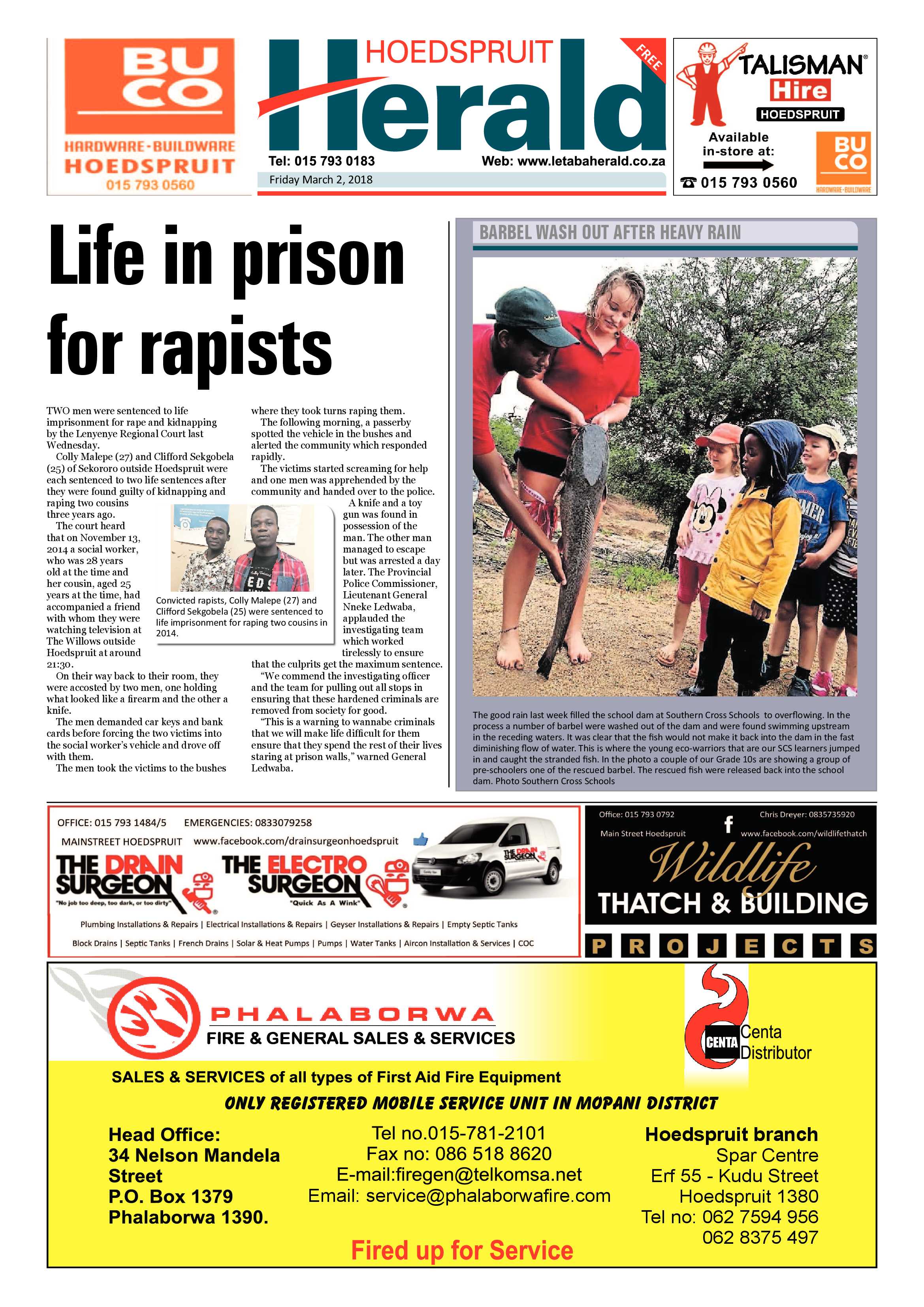 Hoedspruit Herald – 2 March 2018 page 1