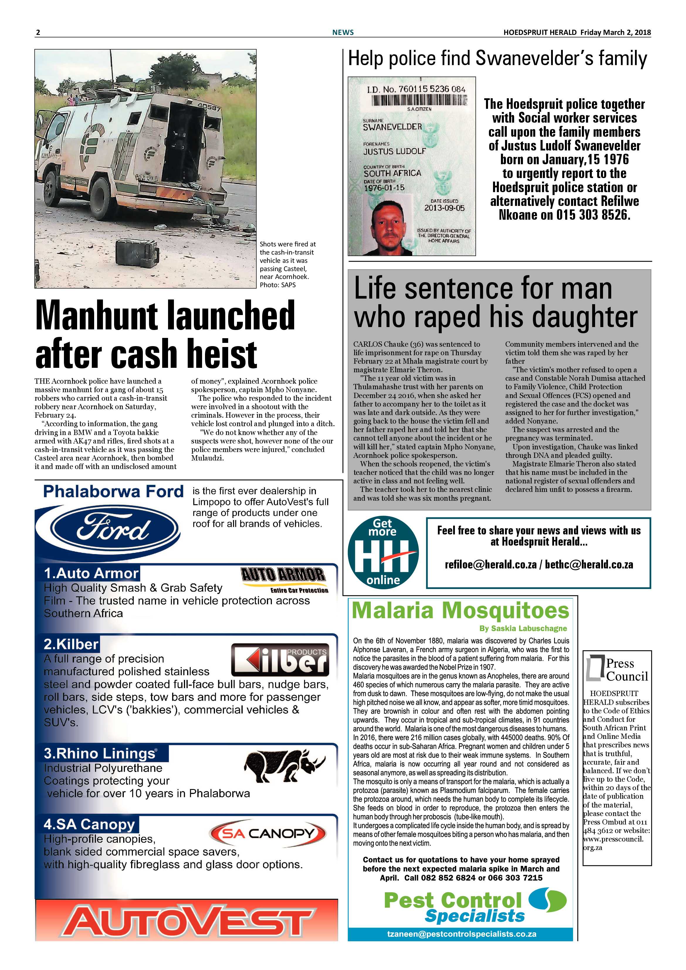 Hoedspruit Herald – 2 March 2018 page 2