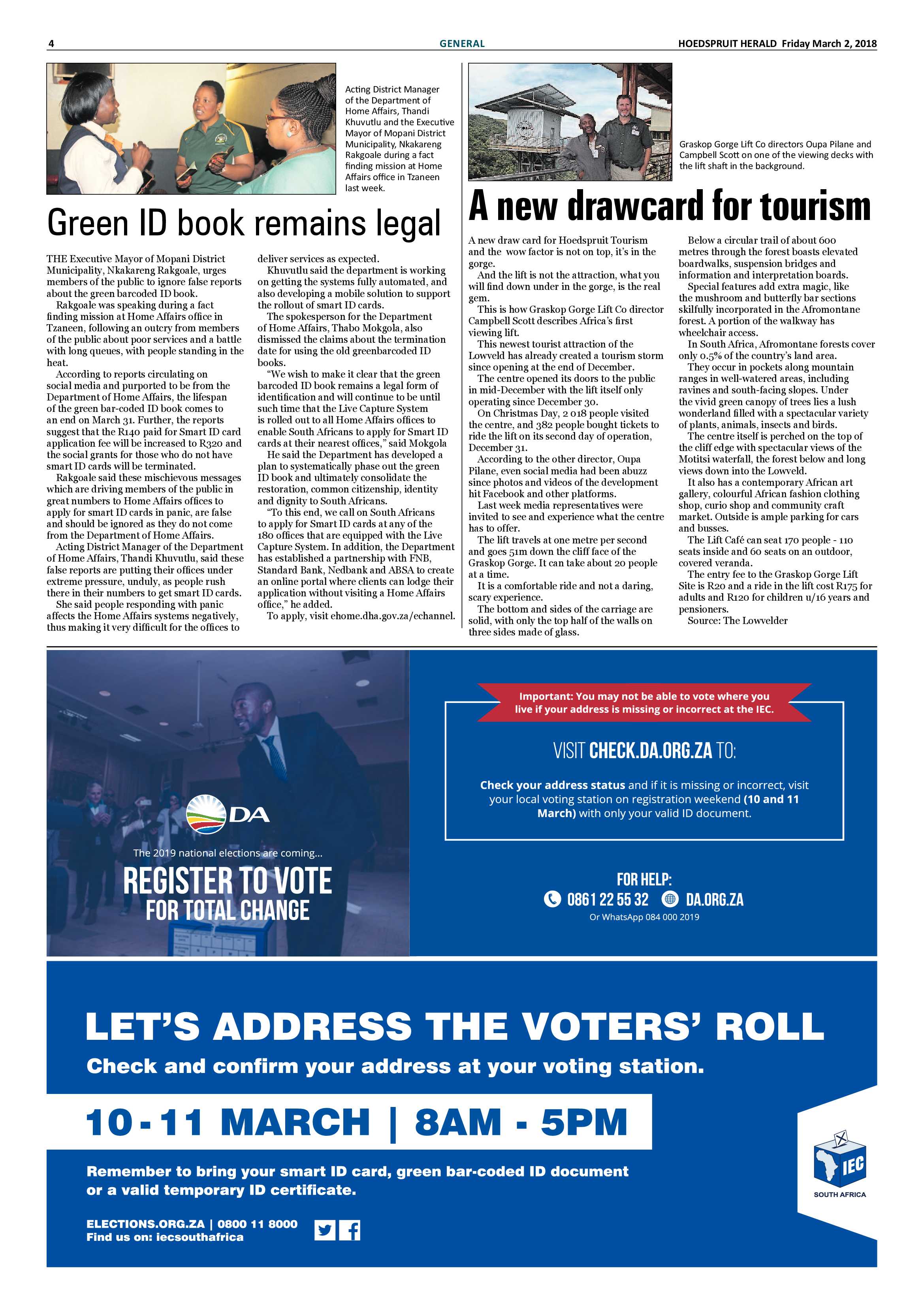 Hoedspruit Herald – 2 March 2018 page 4