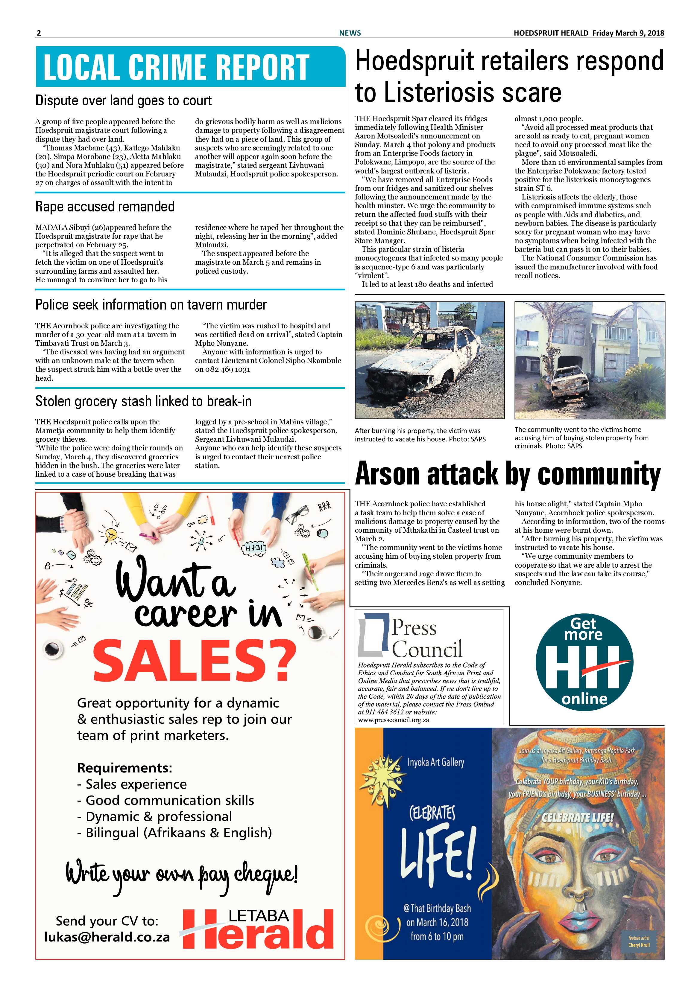 Hoedspruit Herald – 9 March 2018 page 2