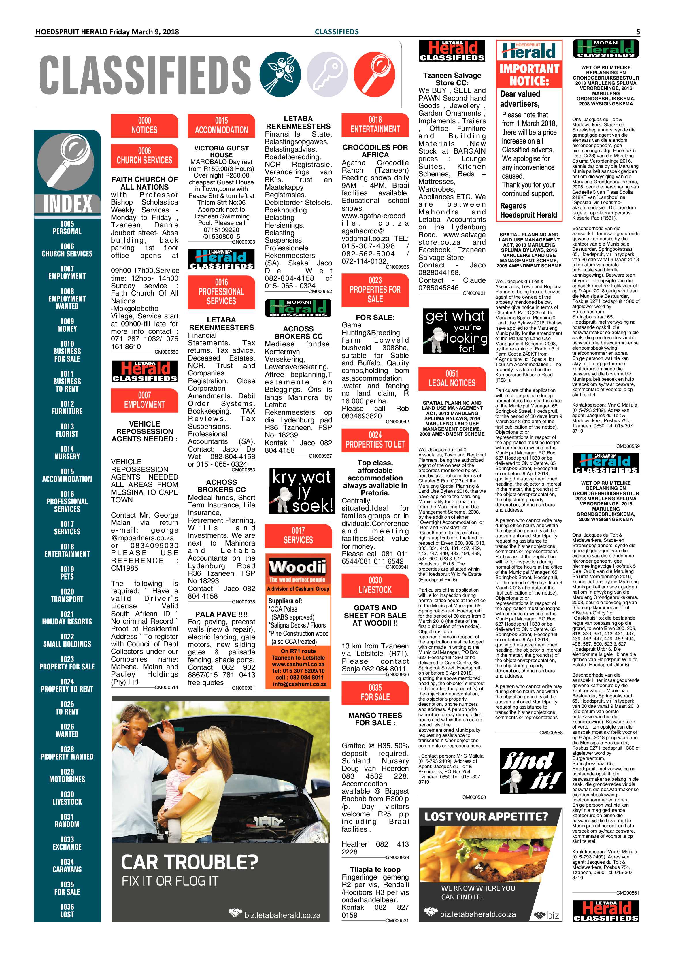 Hoedspruit Herald – 9 March 2018 page 5