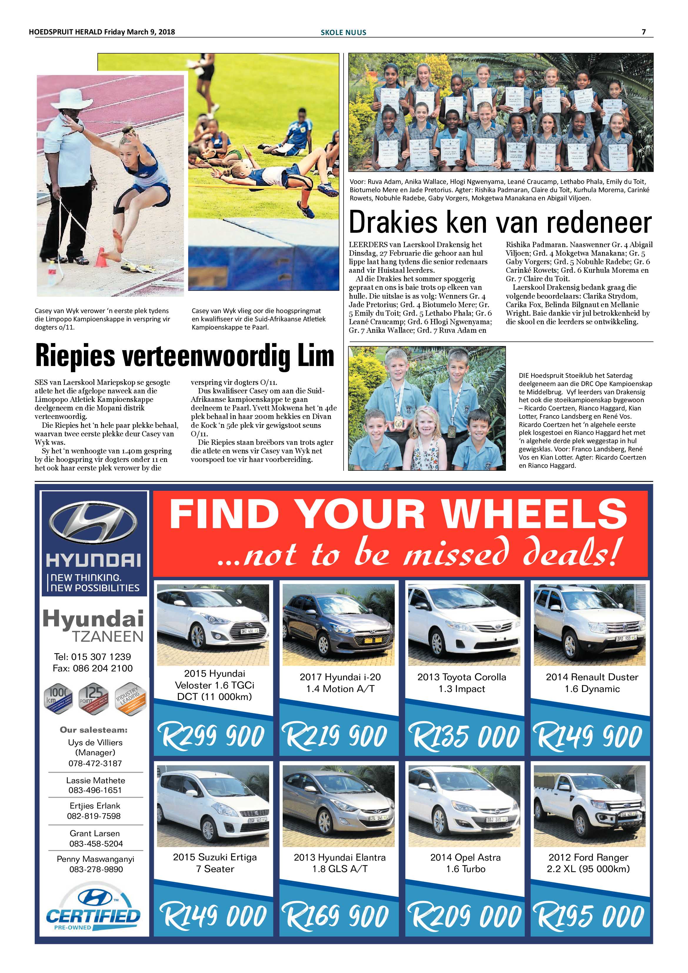 Hoedspruit Herald – 9 March 2018 page 7