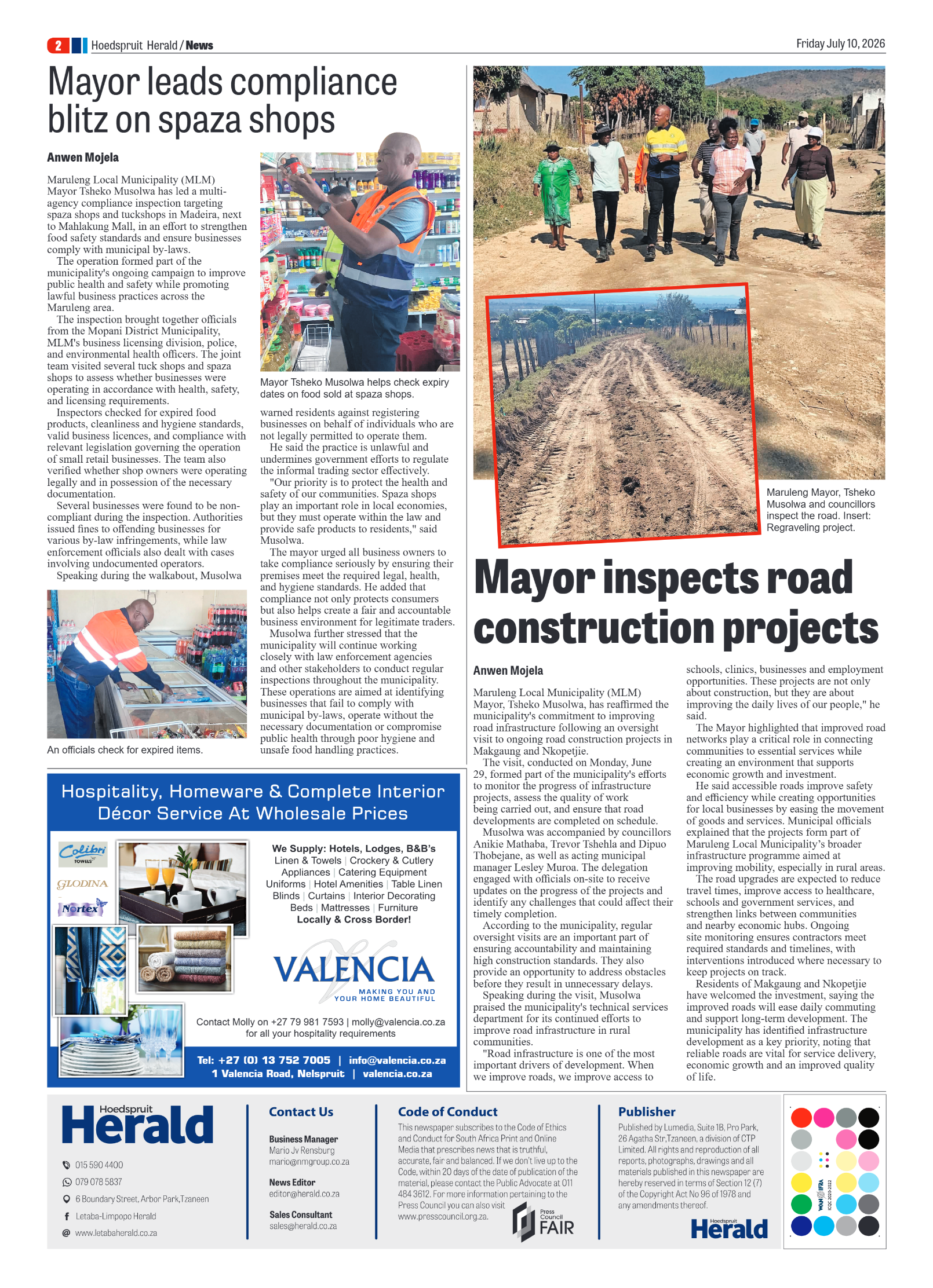 Hoedspruit Herald 10 July 2026 page 2