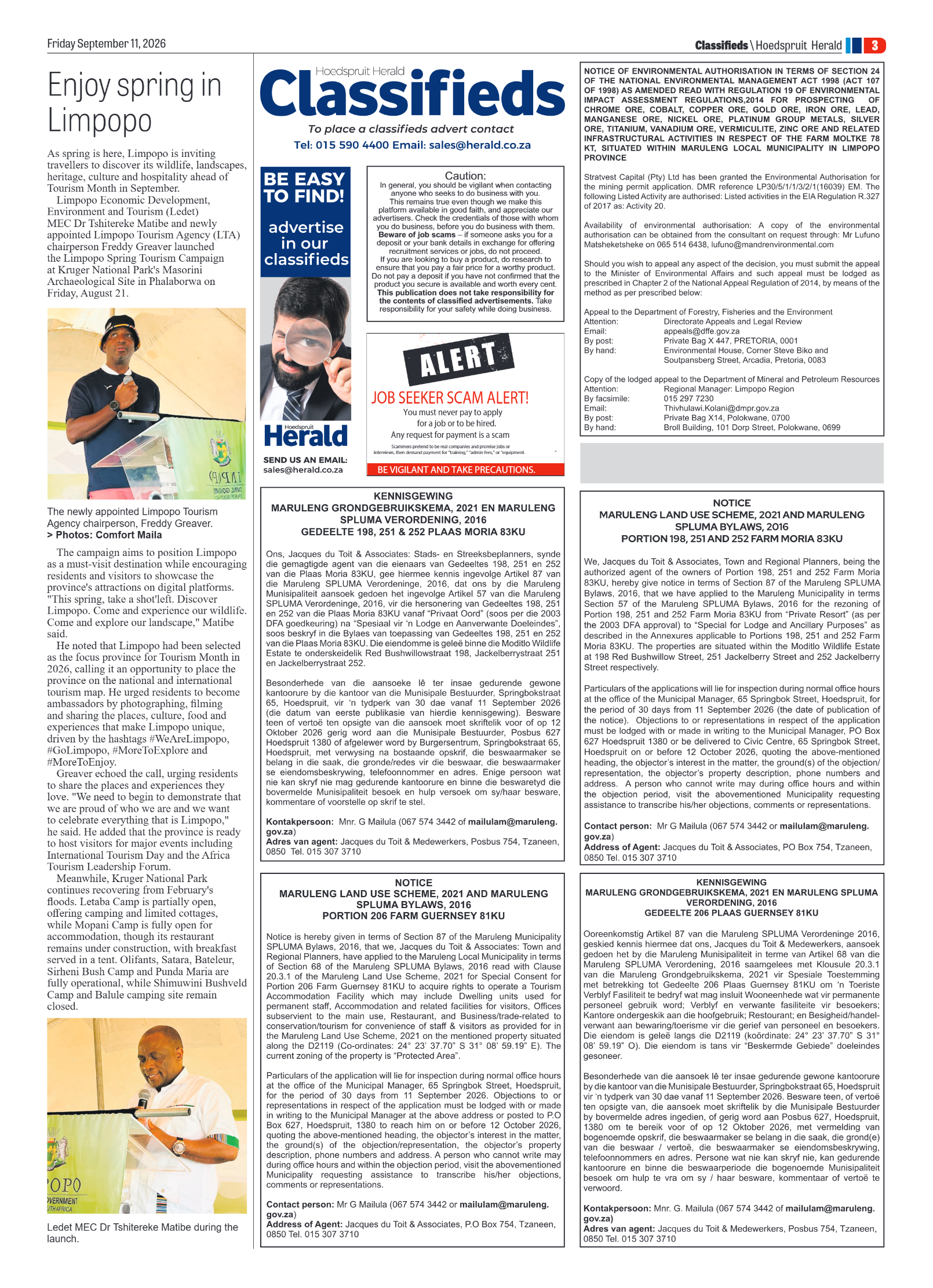 Hoedspruit Herald 11 September 2026 page 7