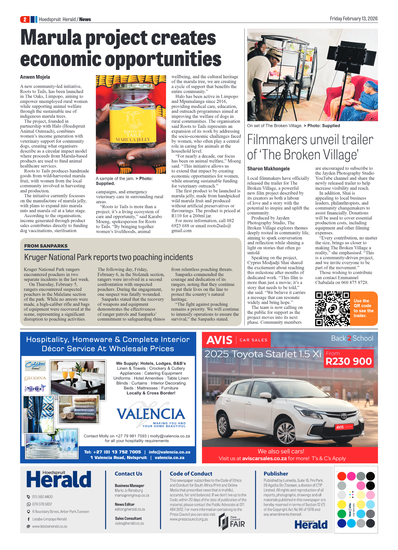Hoedspruit Herald 13 Feb 2026 page 2