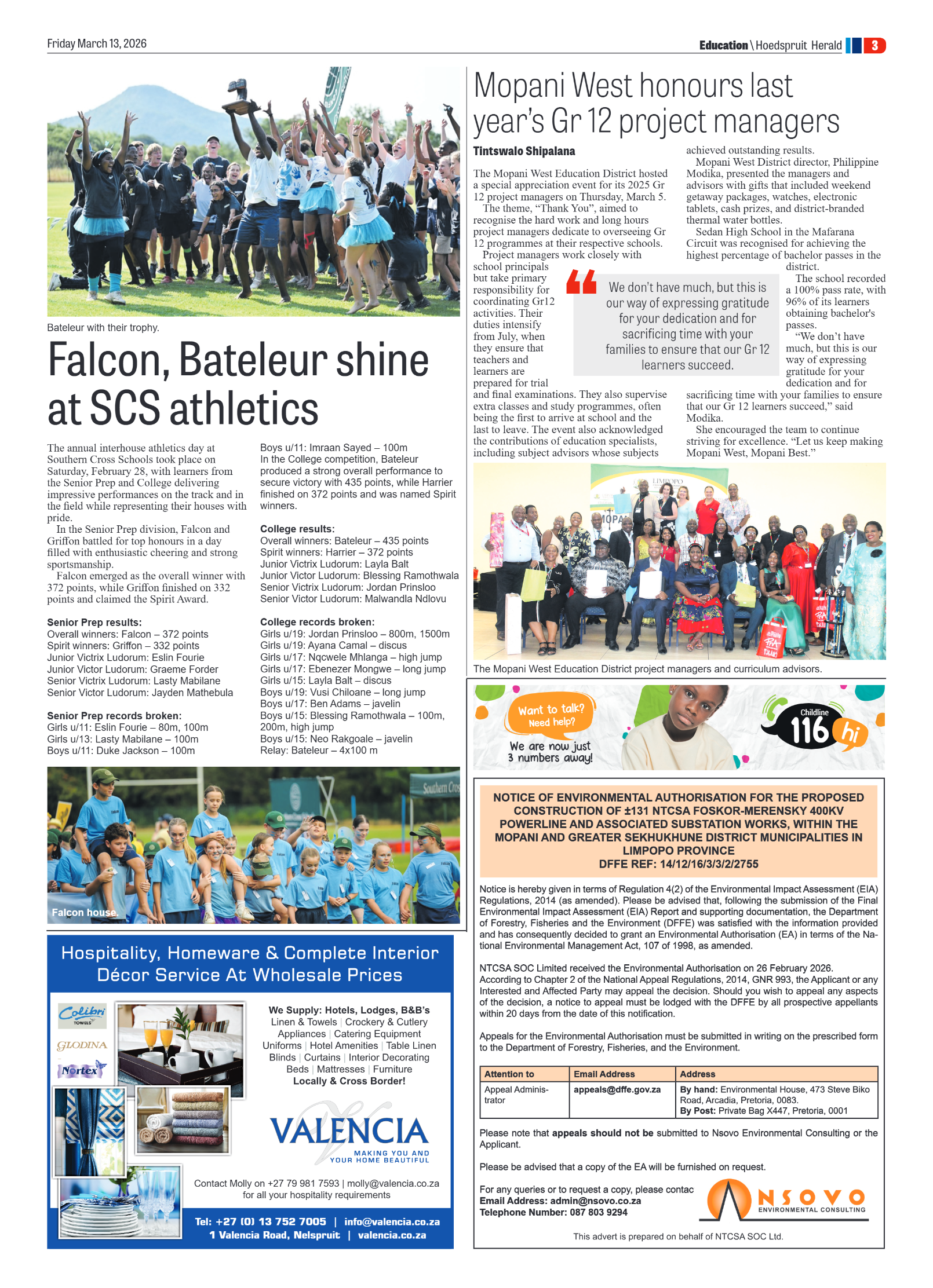 Hoedspruit Herald 13 March 2026 page 7