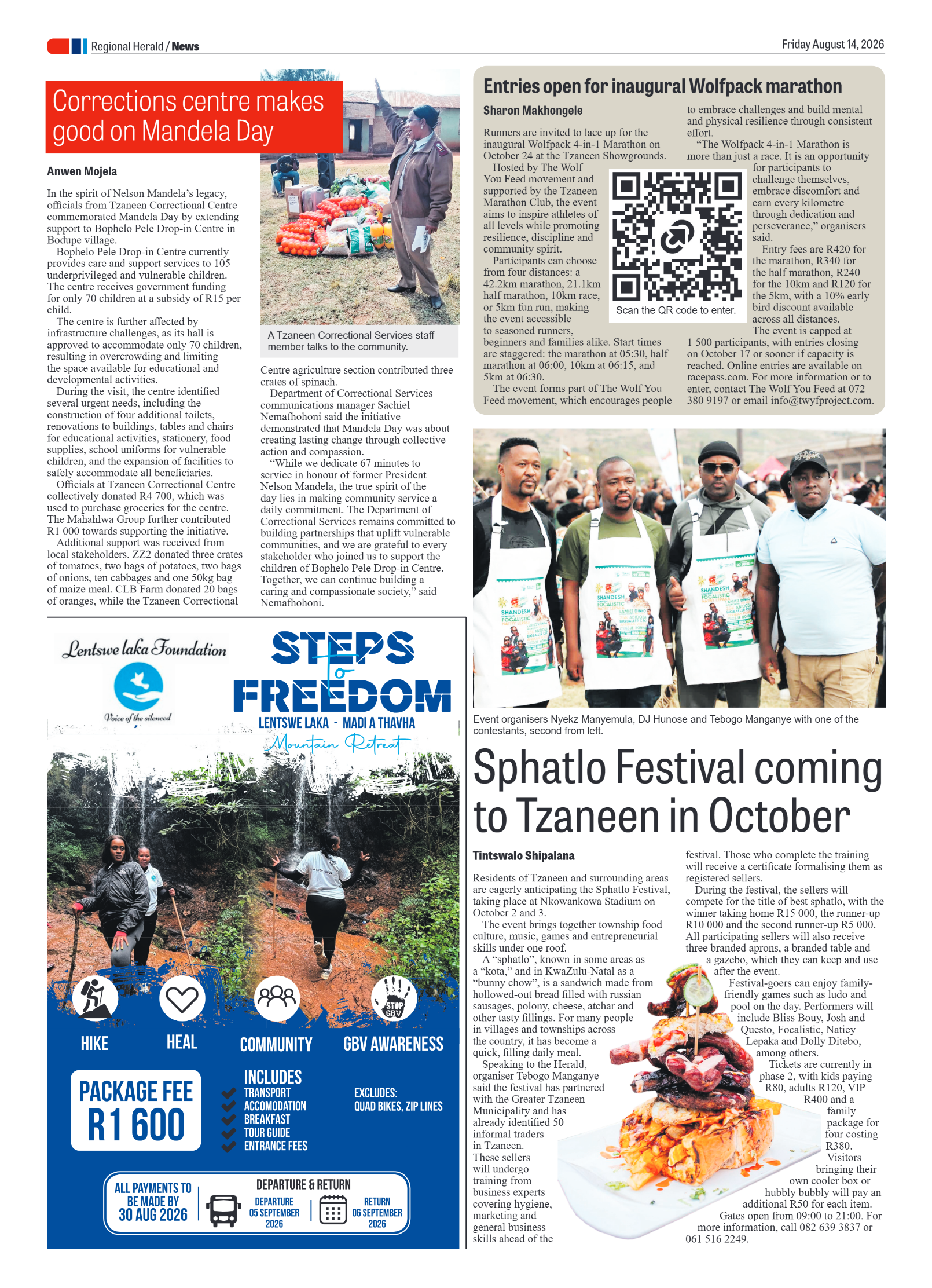 Hoedspruit Herald 14 August 2026 page 4
