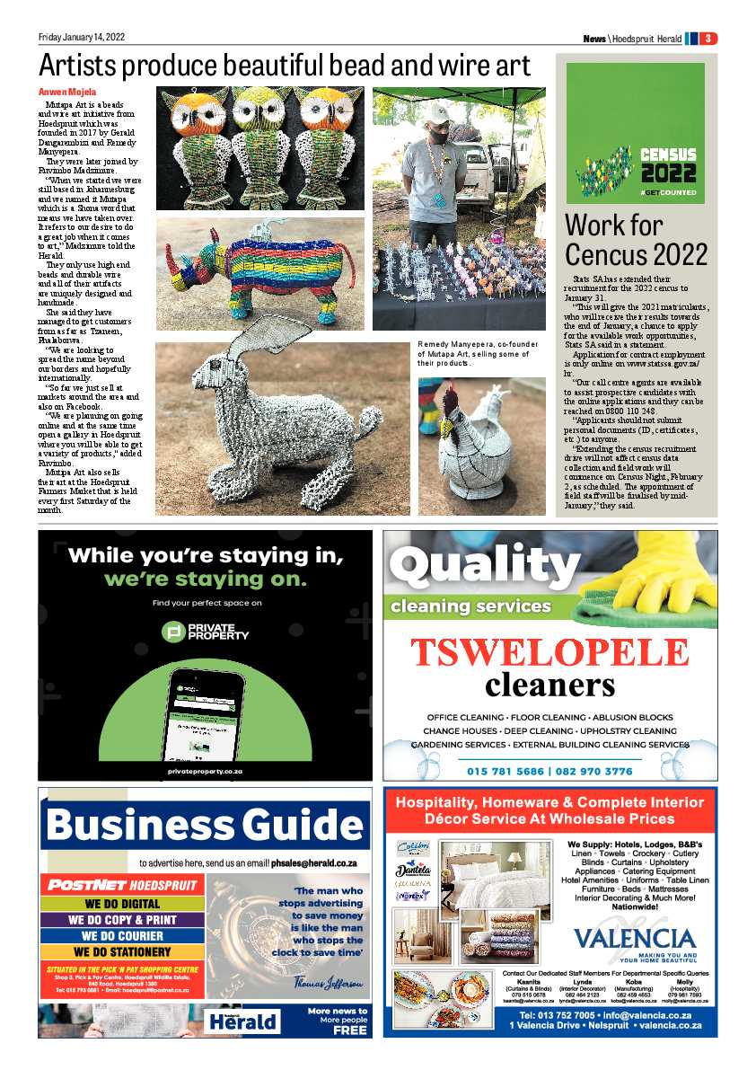 Hoedspruit Herald 14 Jan 2022 page 11