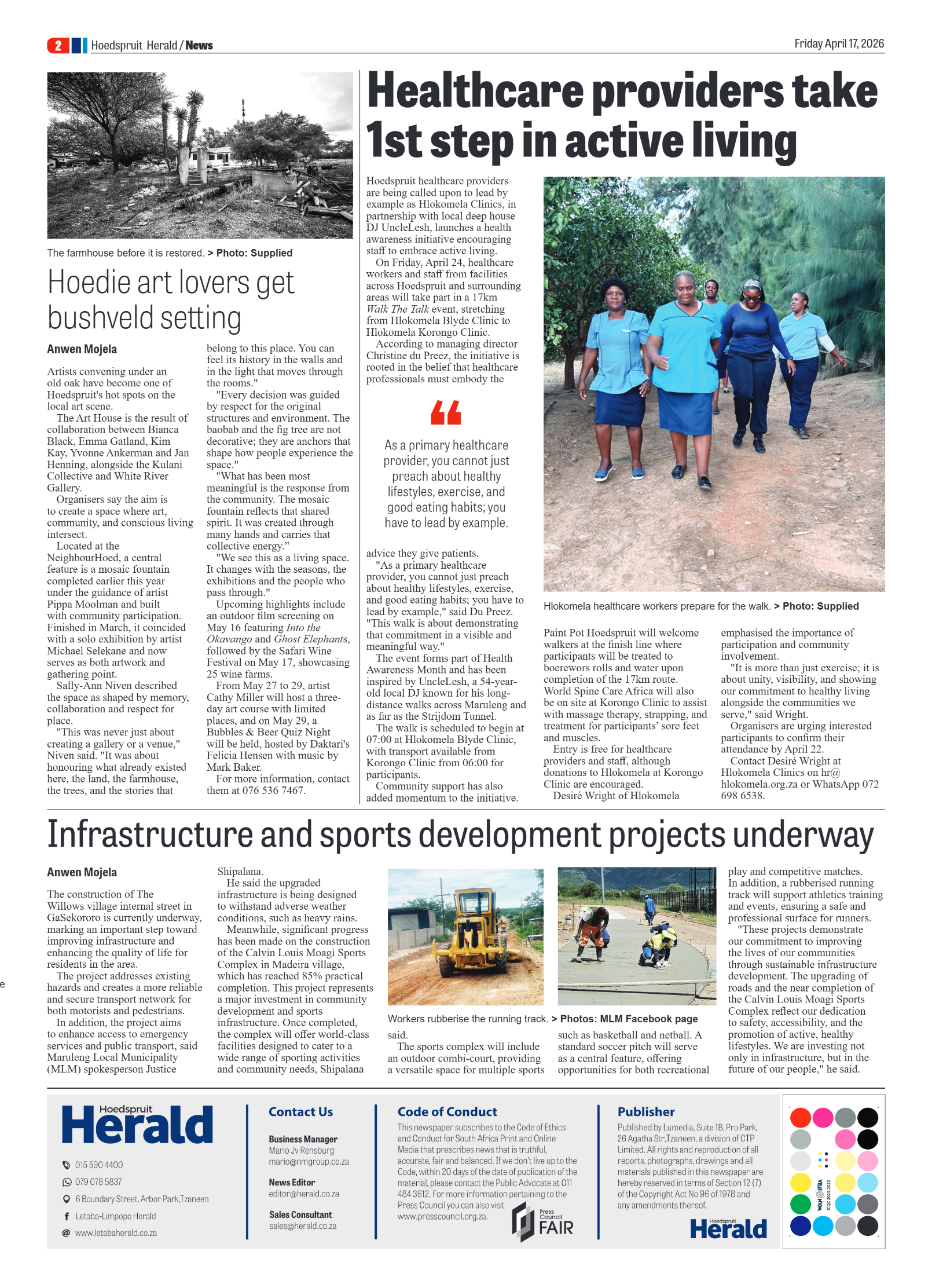 Hoedspruit Herald 17 April 2026 page 2