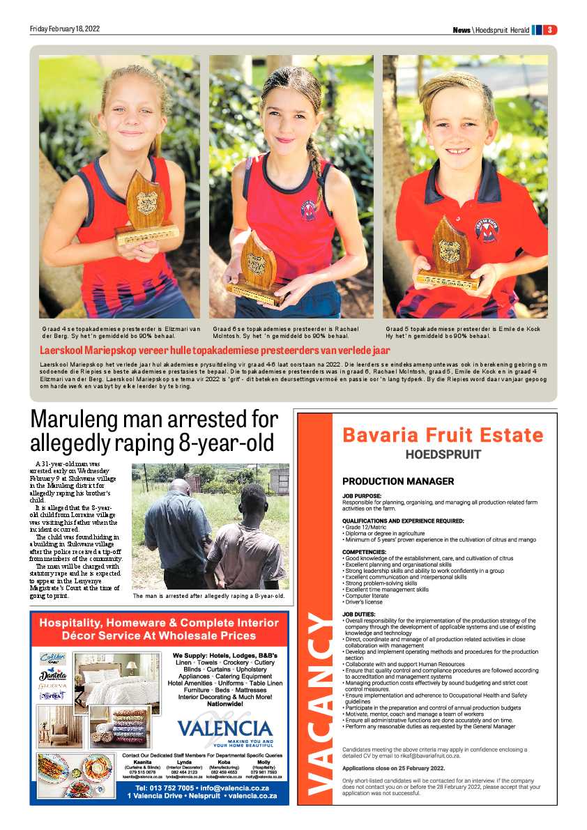 Hoedspruit Herald 18 Feb 2022 page 11