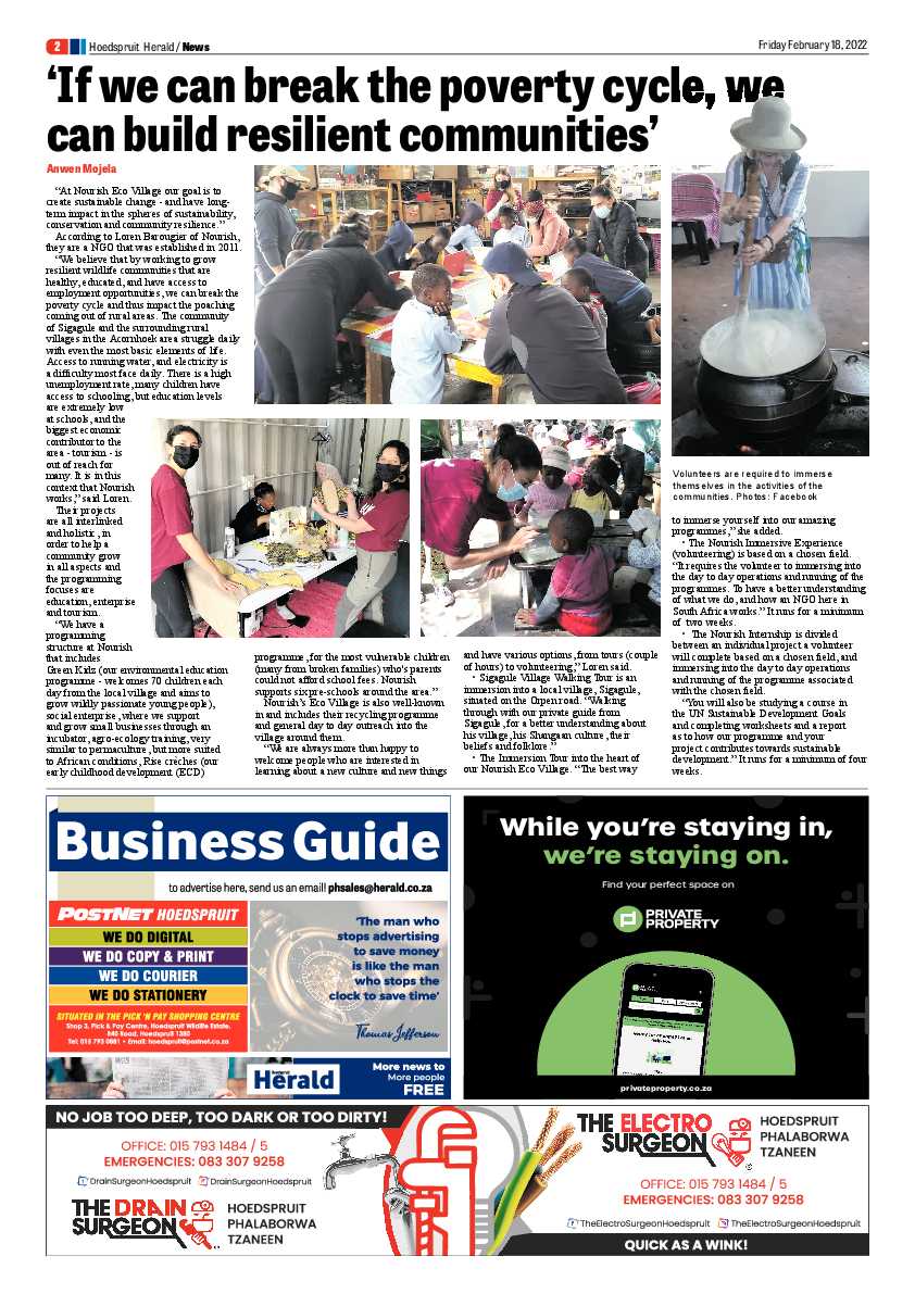 Hoedspruit Herald 18 Feb 2022 page 2