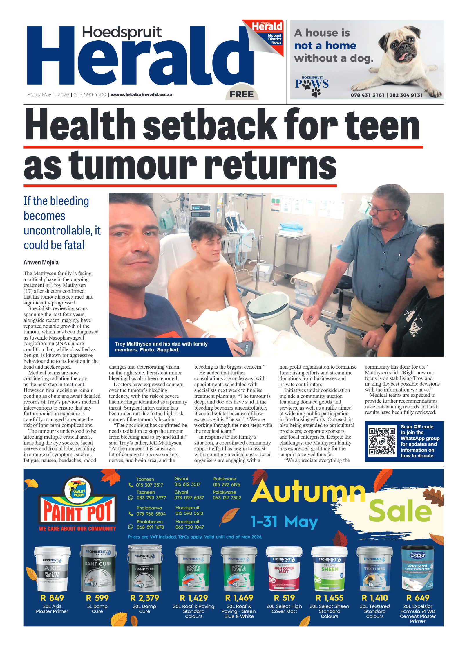 Hoedspruit Herald 1 May 2026 page 1