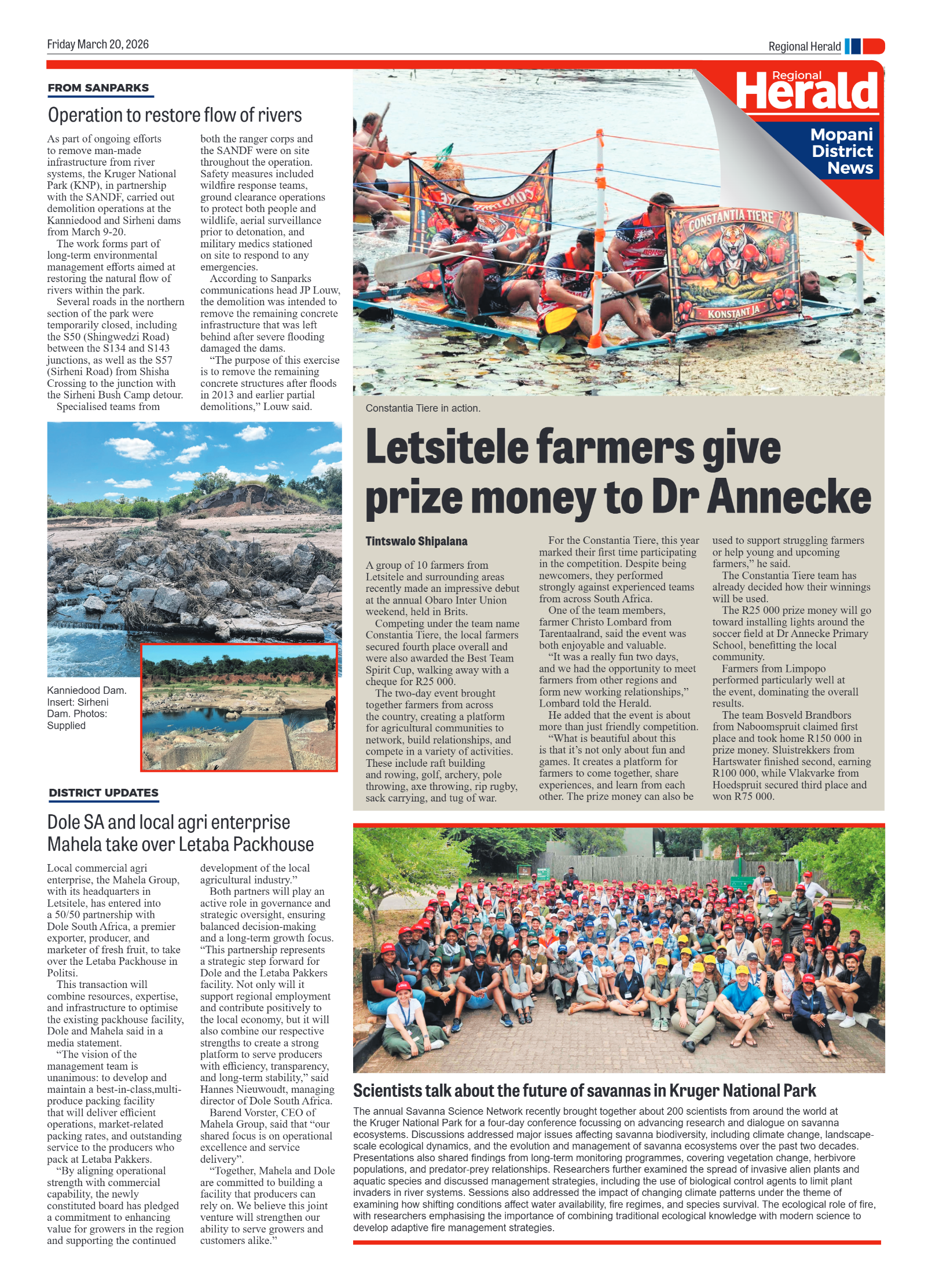 Hoedspruit Herald 20 March 2026 page 3