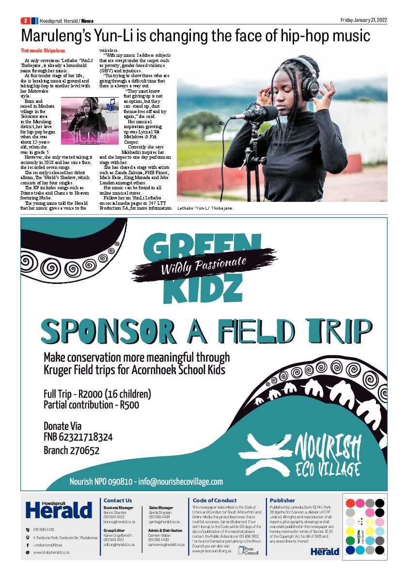 Hoedspruit Herald 21 Jan 2022 page 2