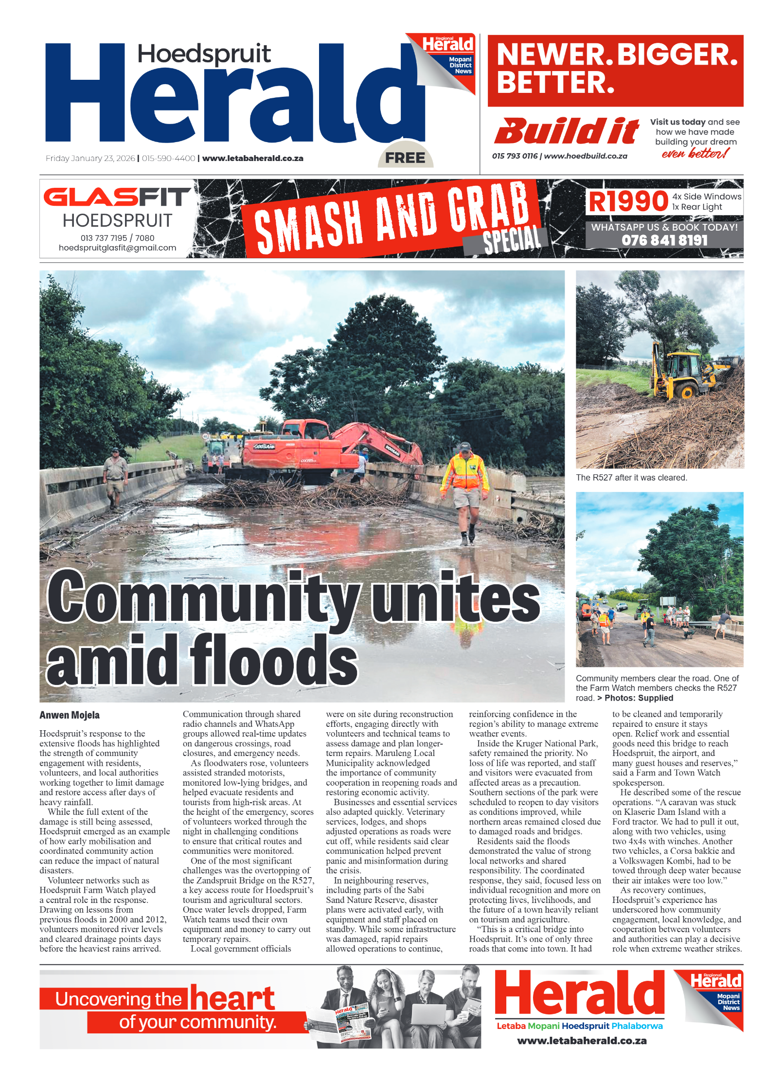 Hoedspruit Herald 23 Jan 2026 page 1