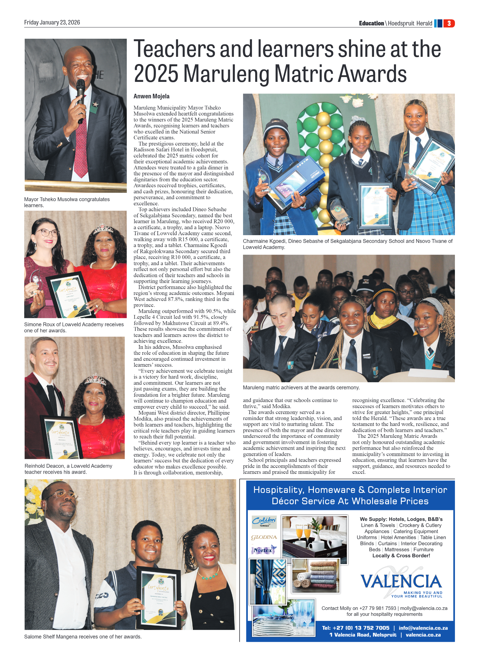 Hoedspruit Herald 23 Jan 2026 page 3