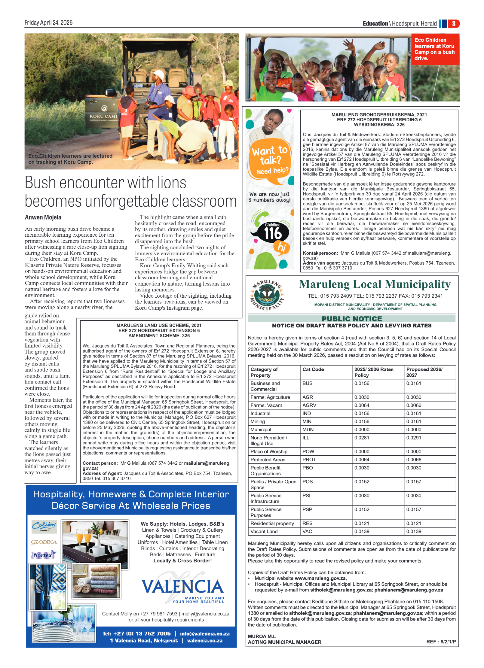 Hoedspruit Herald 24 April 2026 page 7