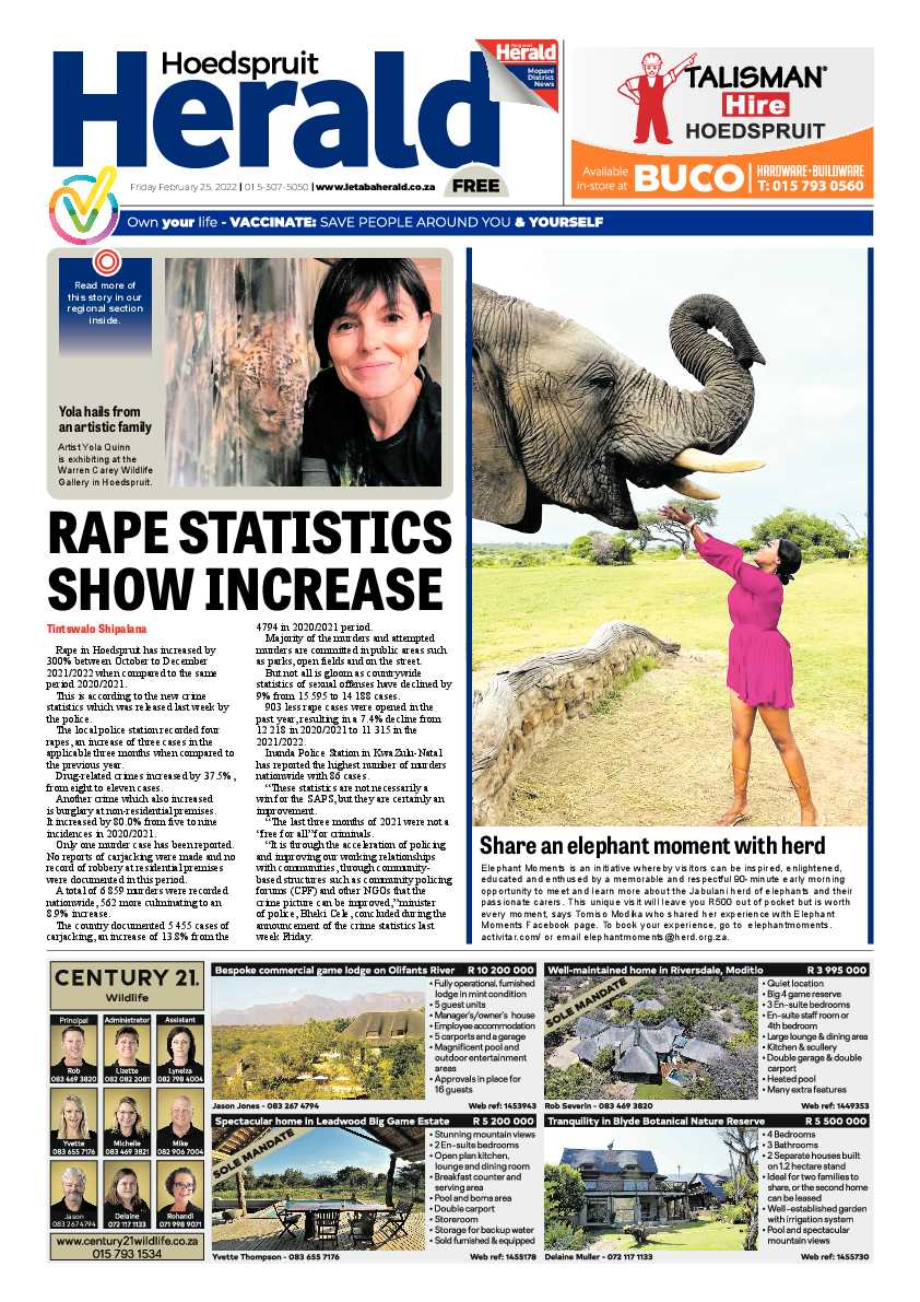 Hoedspruit Herald 25 Feb 2022 page 1