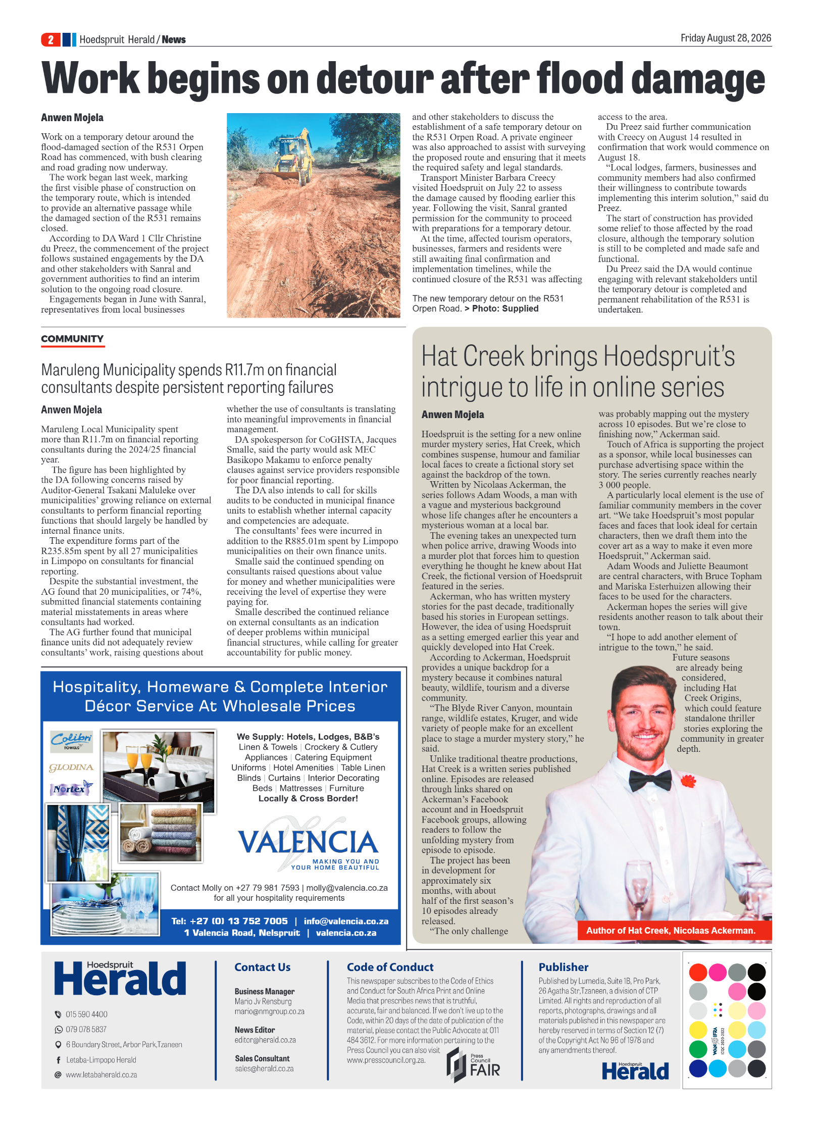 Hoedspruit Herald 28 August 2026 page 2