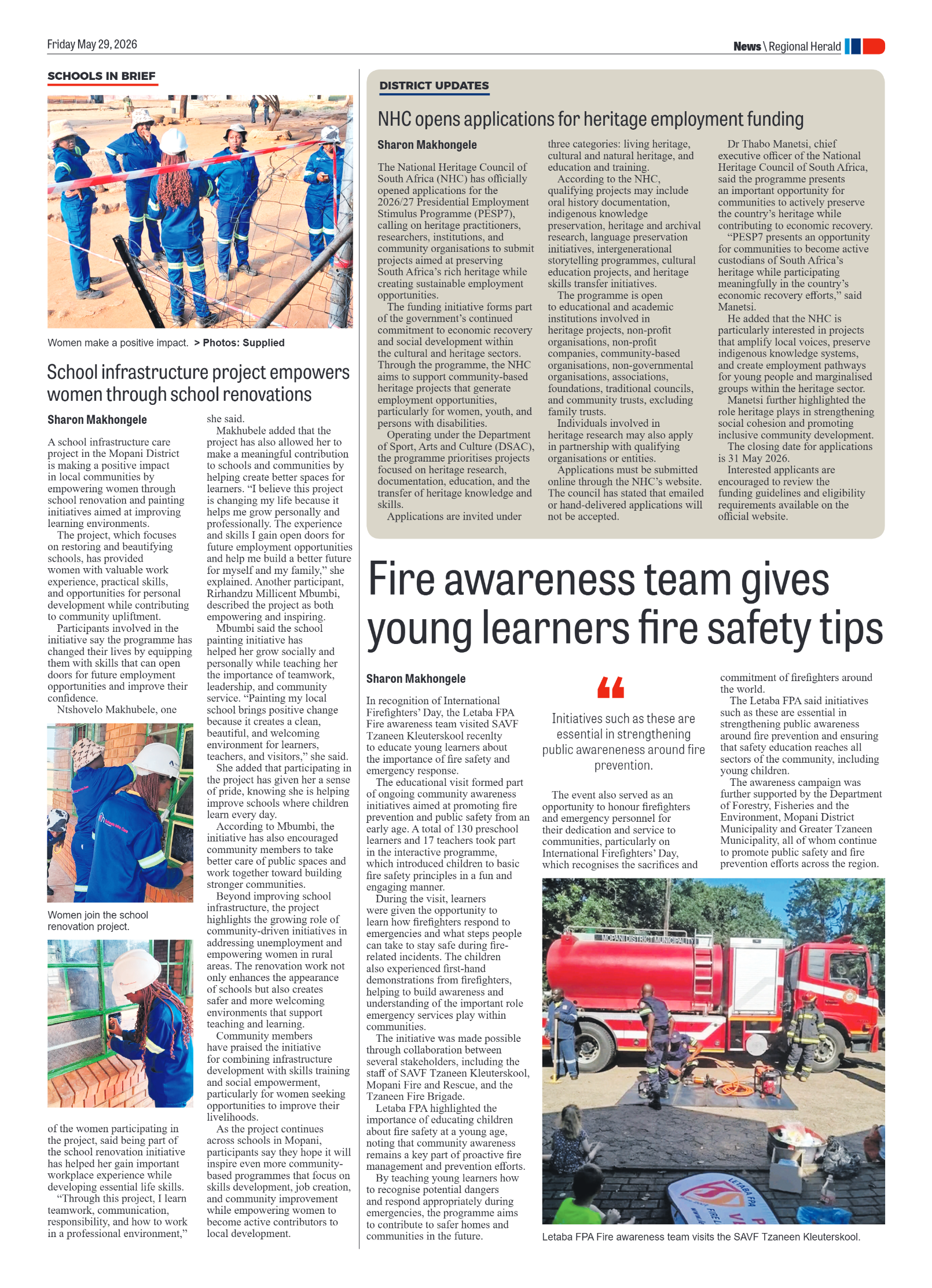 Hoedspruit Herald 29 May 2026 page 5