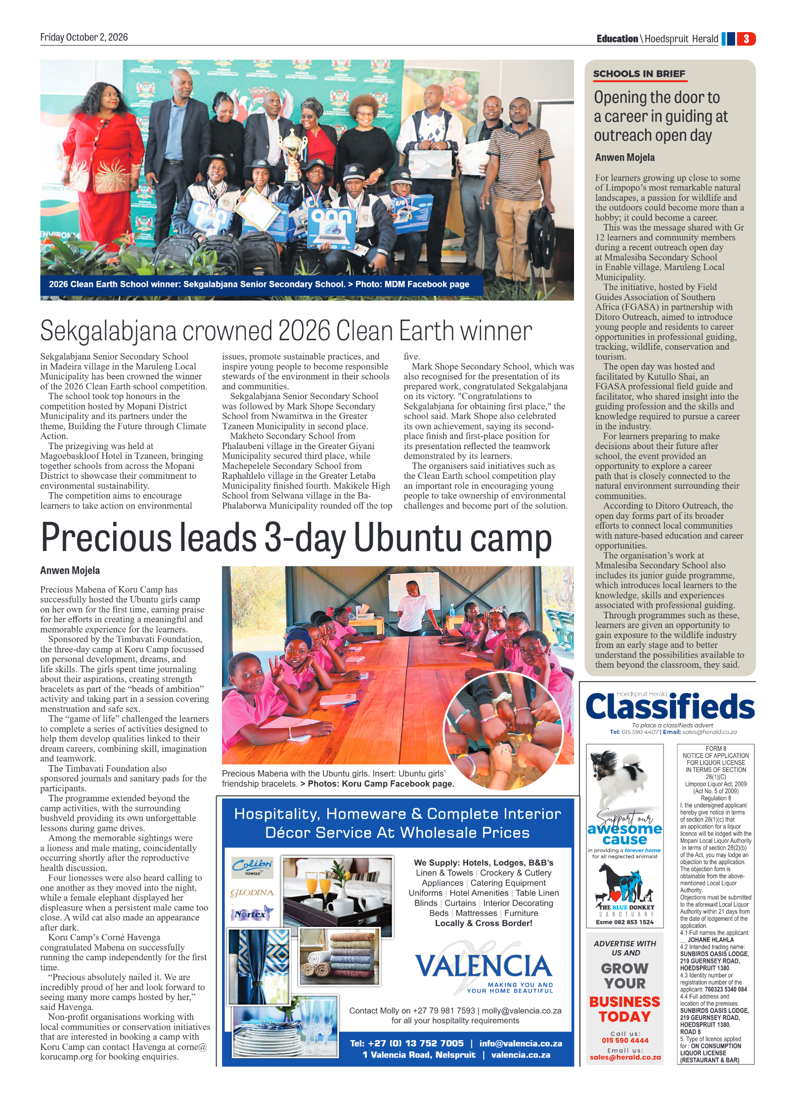 Hoedspruit Herald 2 October 2026 page 7