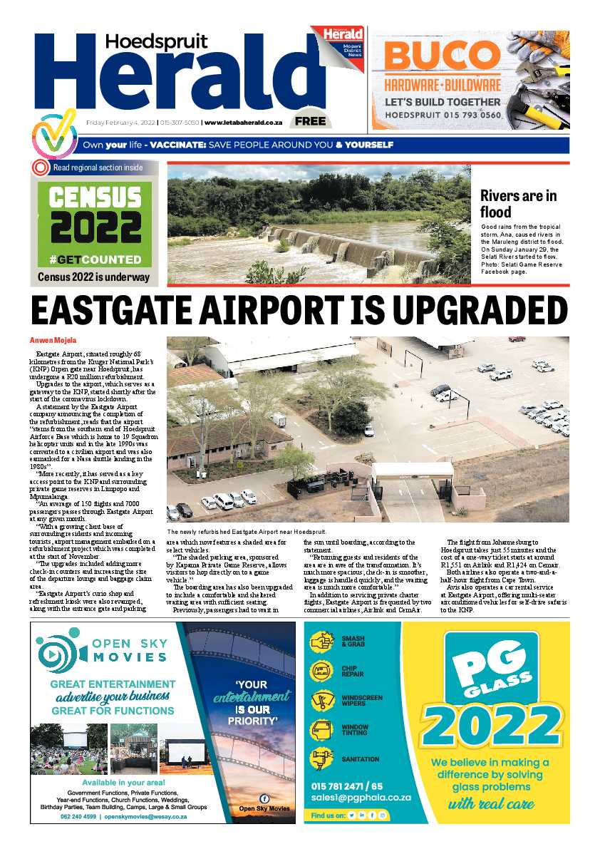 Hoedspruit Herald 4 Feb 2022 page 1