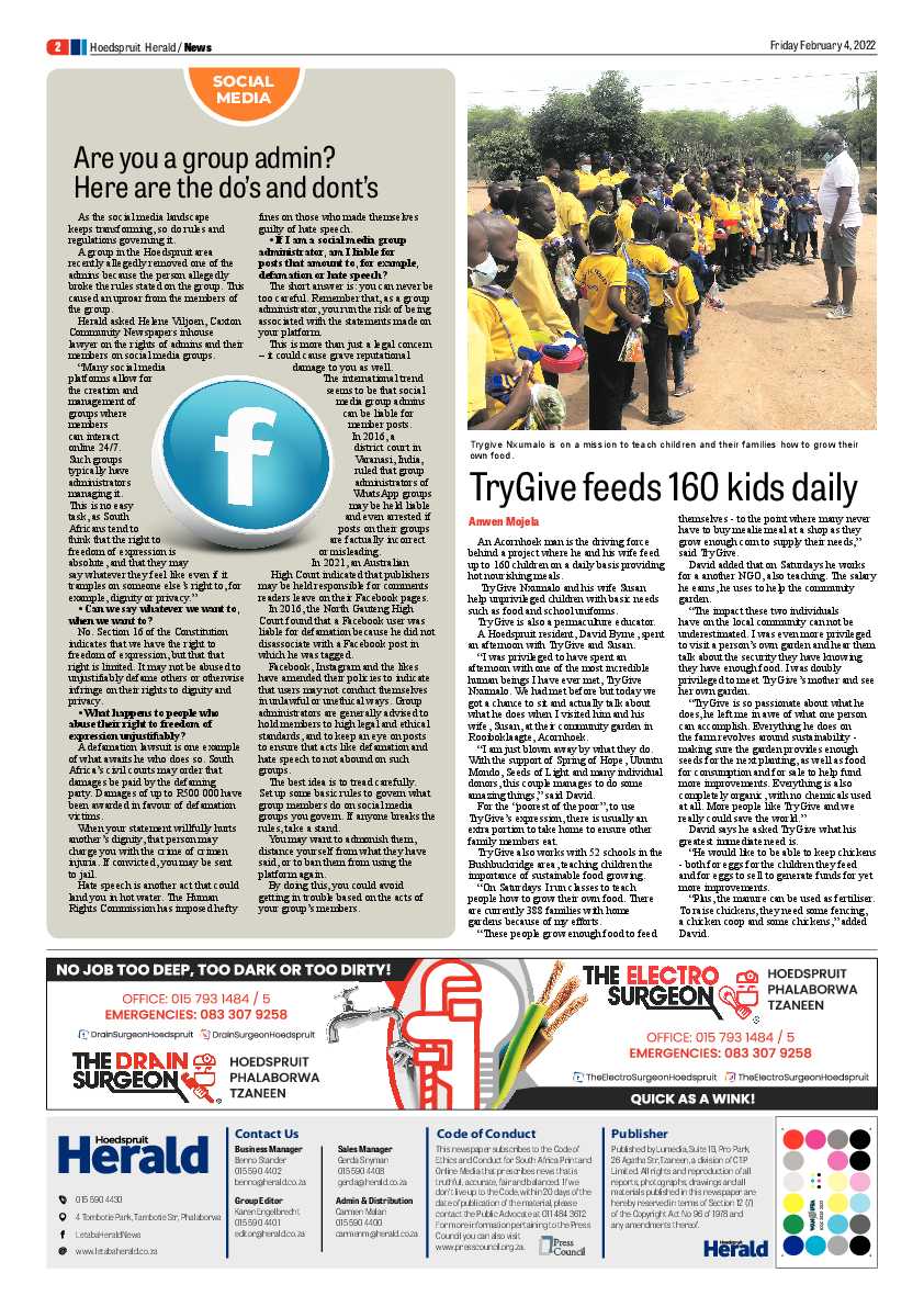 Hoedspruit Herald 4 Feb 2022 page 2