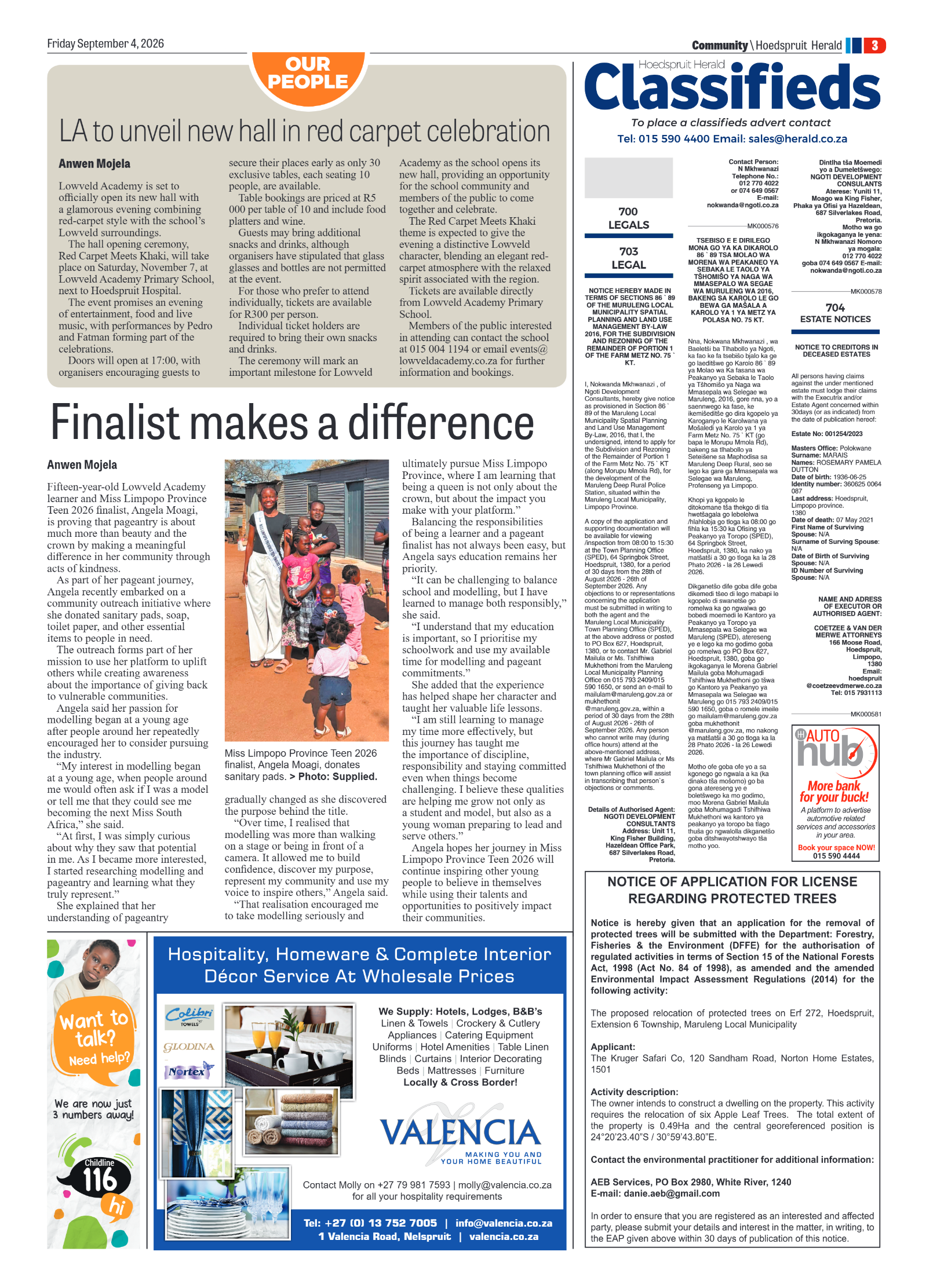 Hoedspruit Herald 4 September 2026 page 7