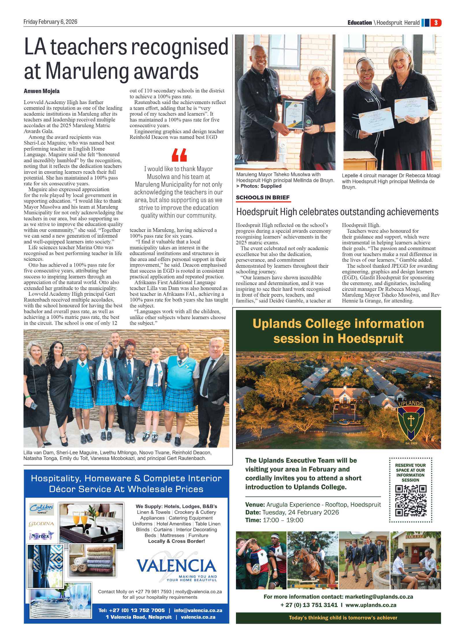Hoedspruit Herald 6 Feb 2026 page 7