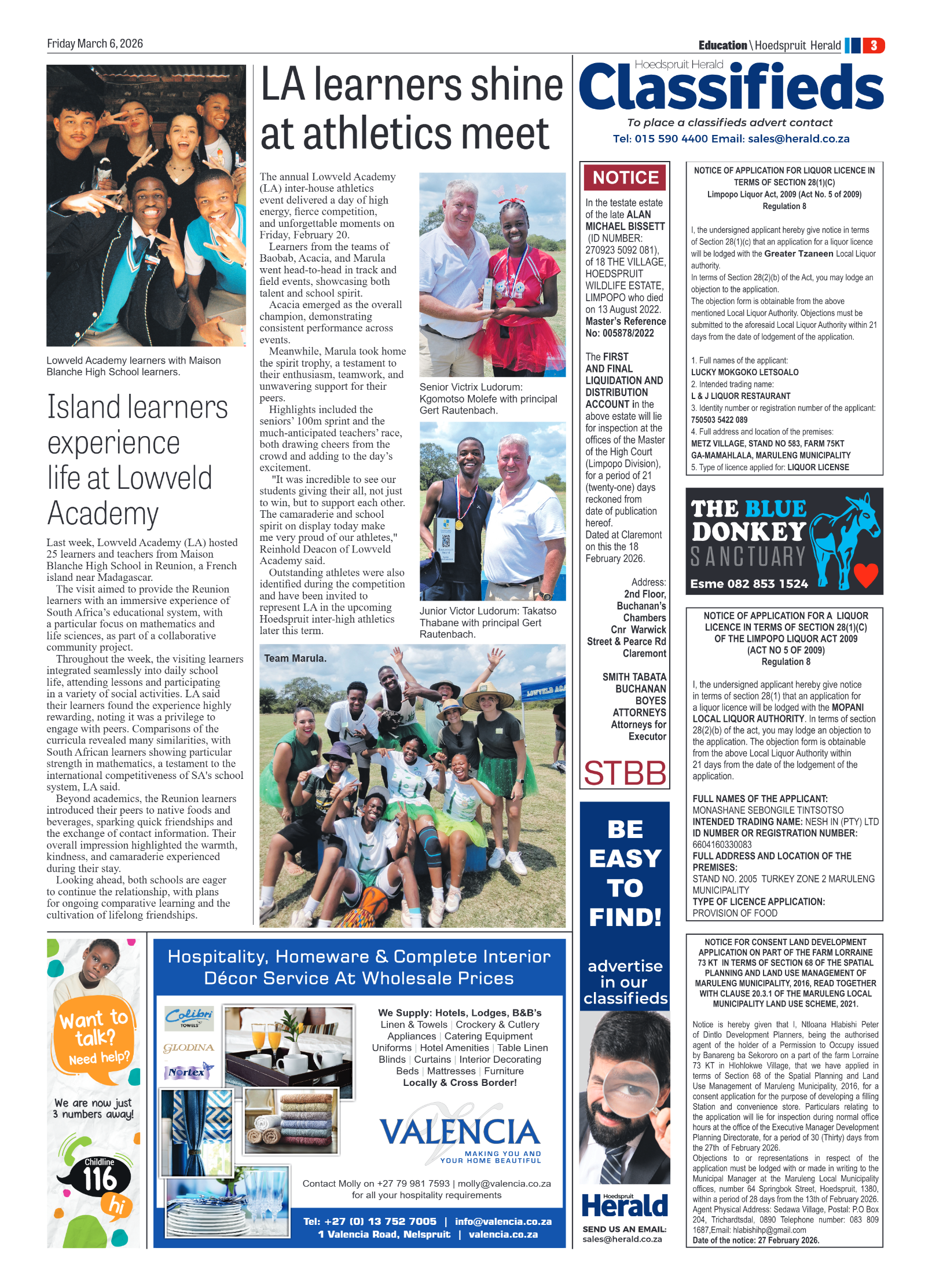 Hoedspruit Herald 6 March 2026 page 7