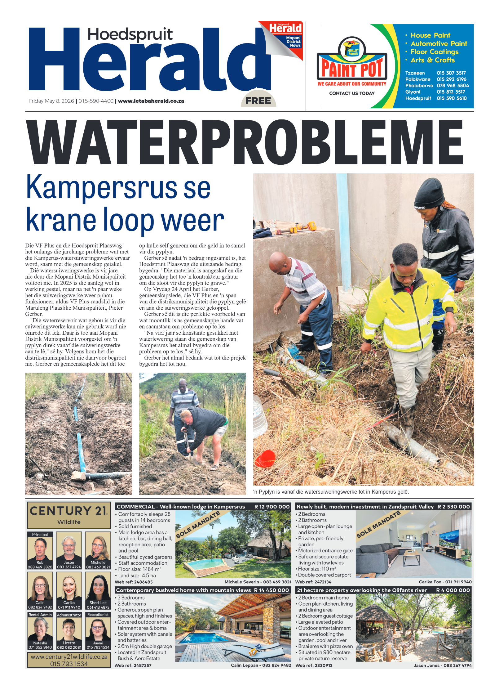 Hoedspruit Herald 8 May 2026 page 1