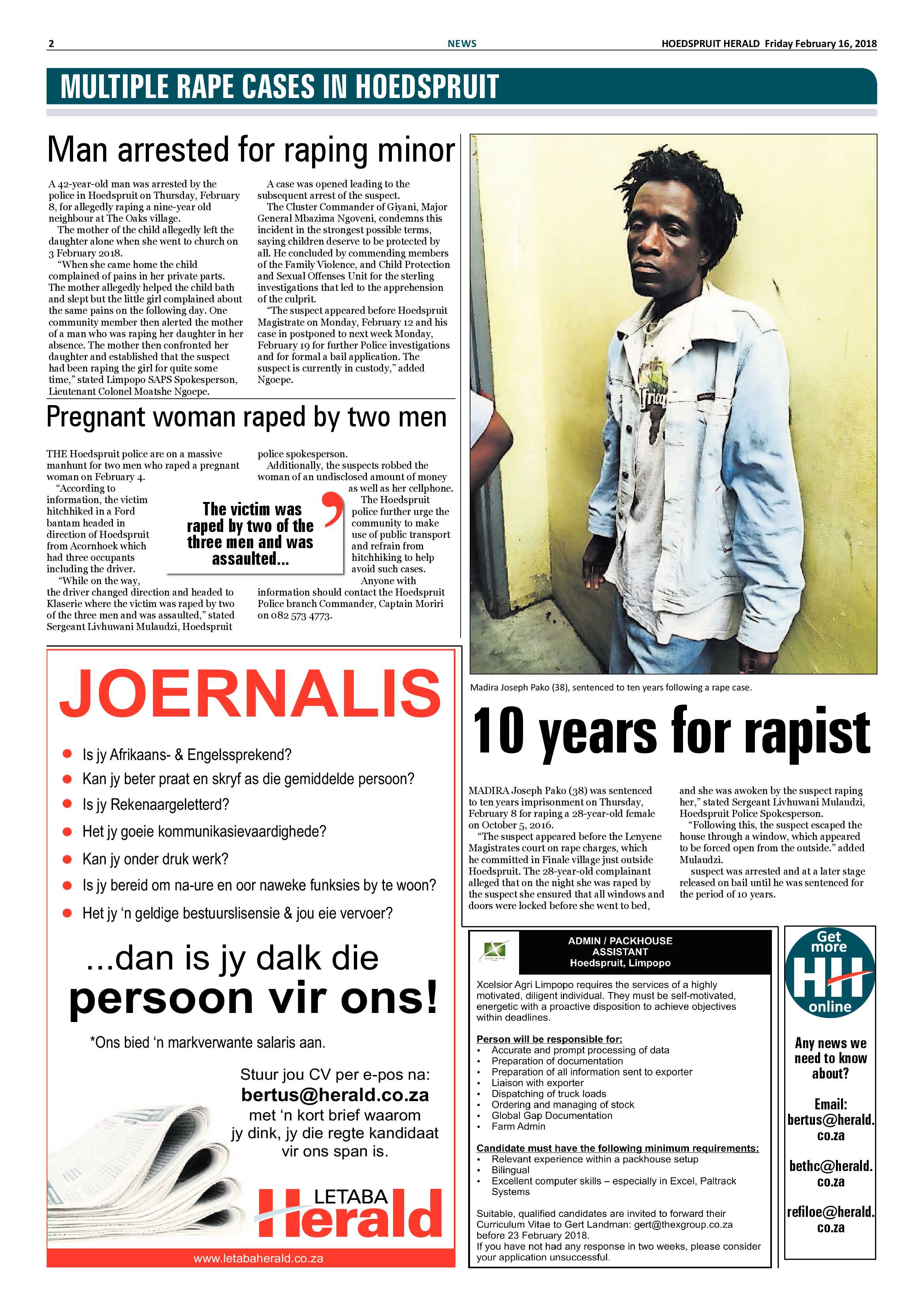 Hoedspruit Herald – 16 February 2018 page 2