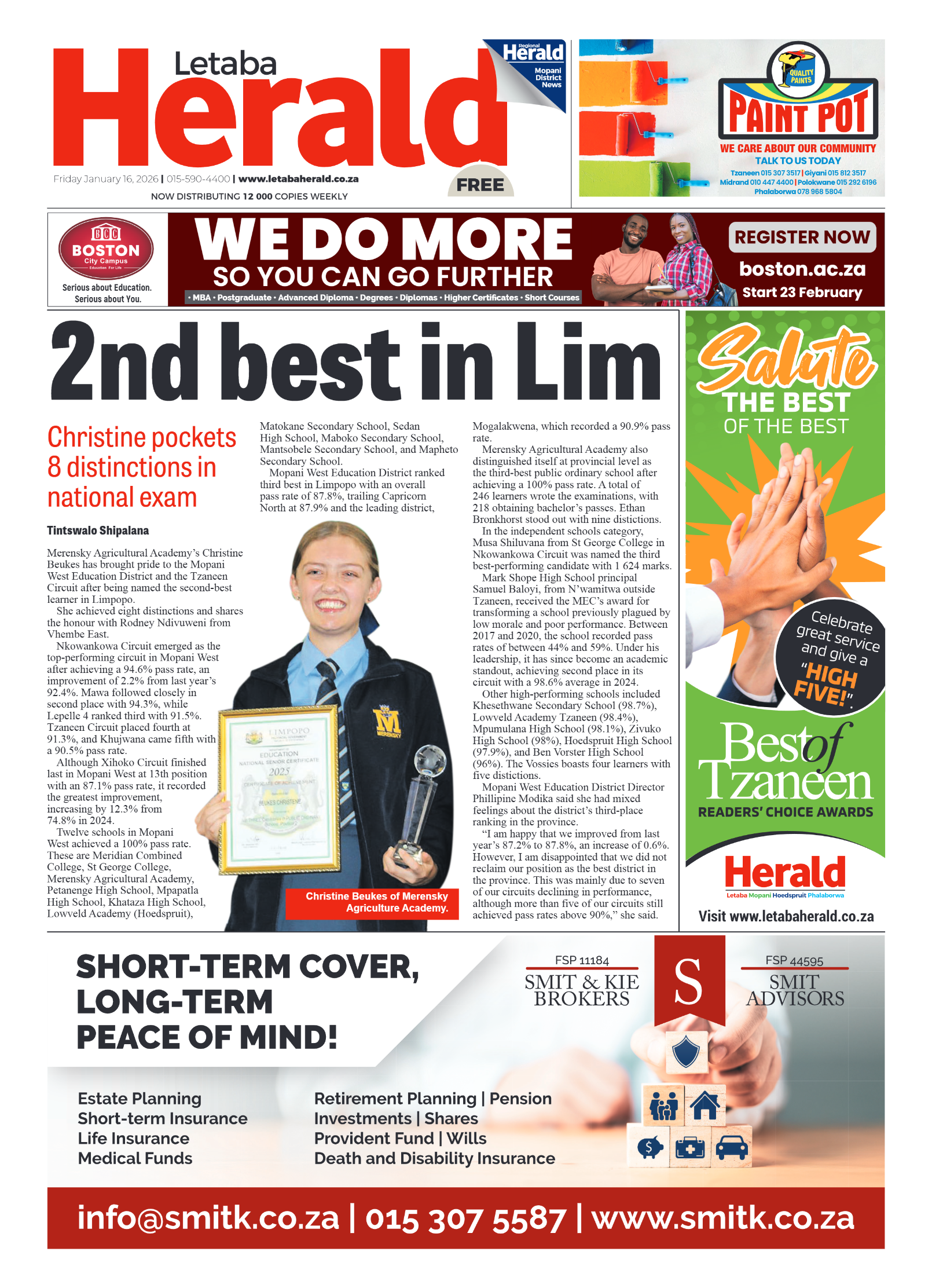 Letaba Herald 16 Jan 2026 page 1