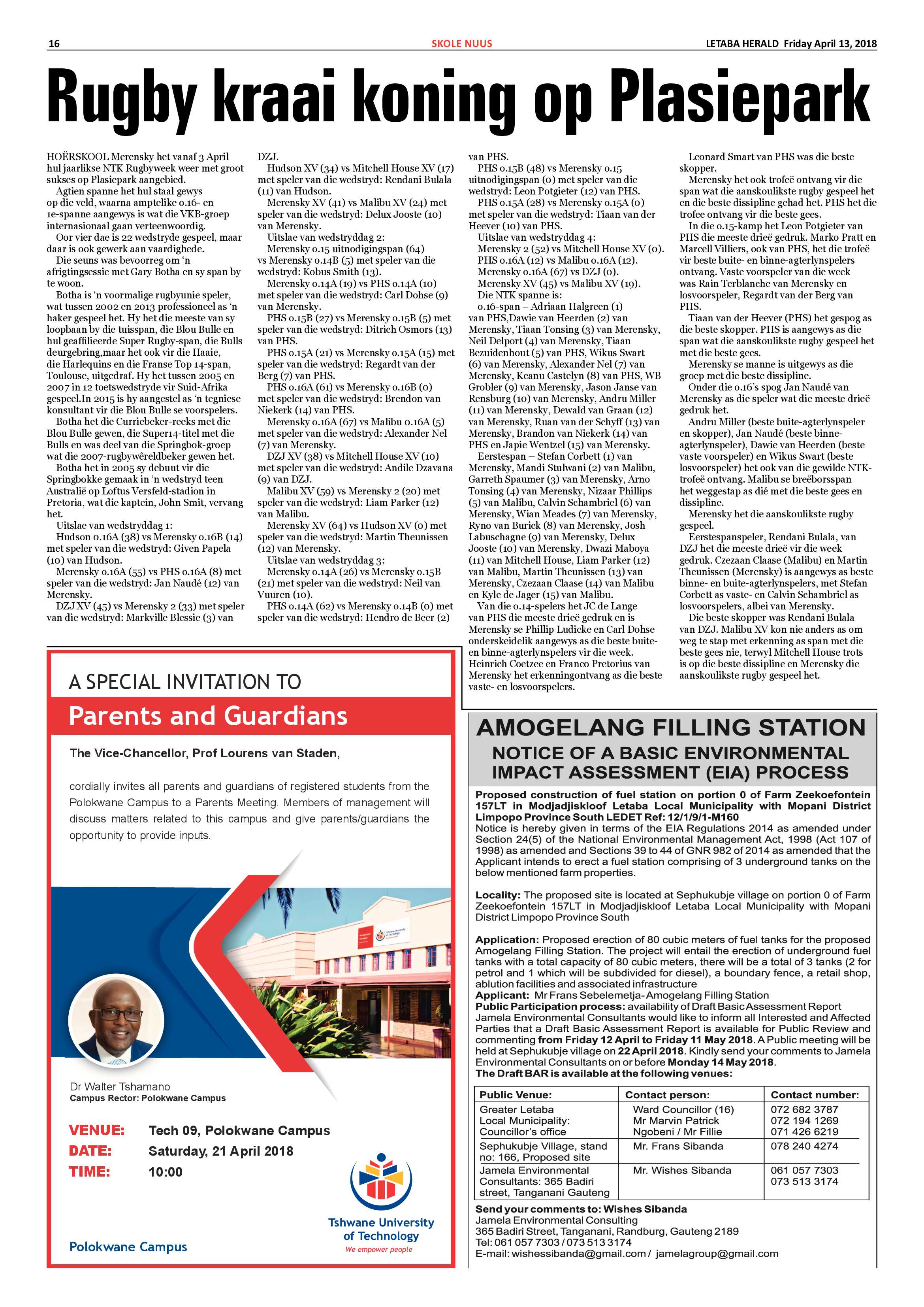 Letaba Herald  – 13 April 2018 page 16