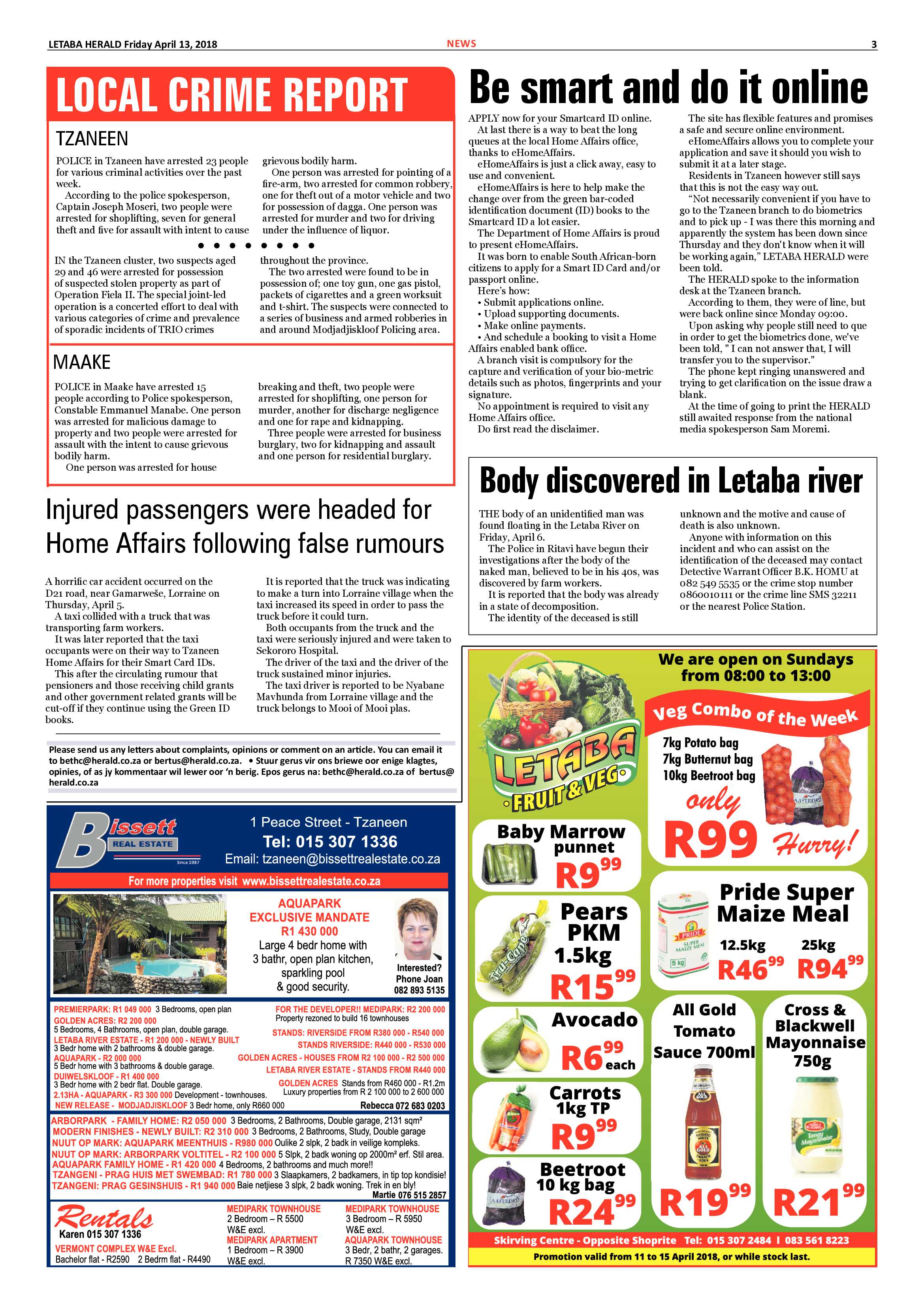 Letaba Herald  – 13 April 2018 page 3