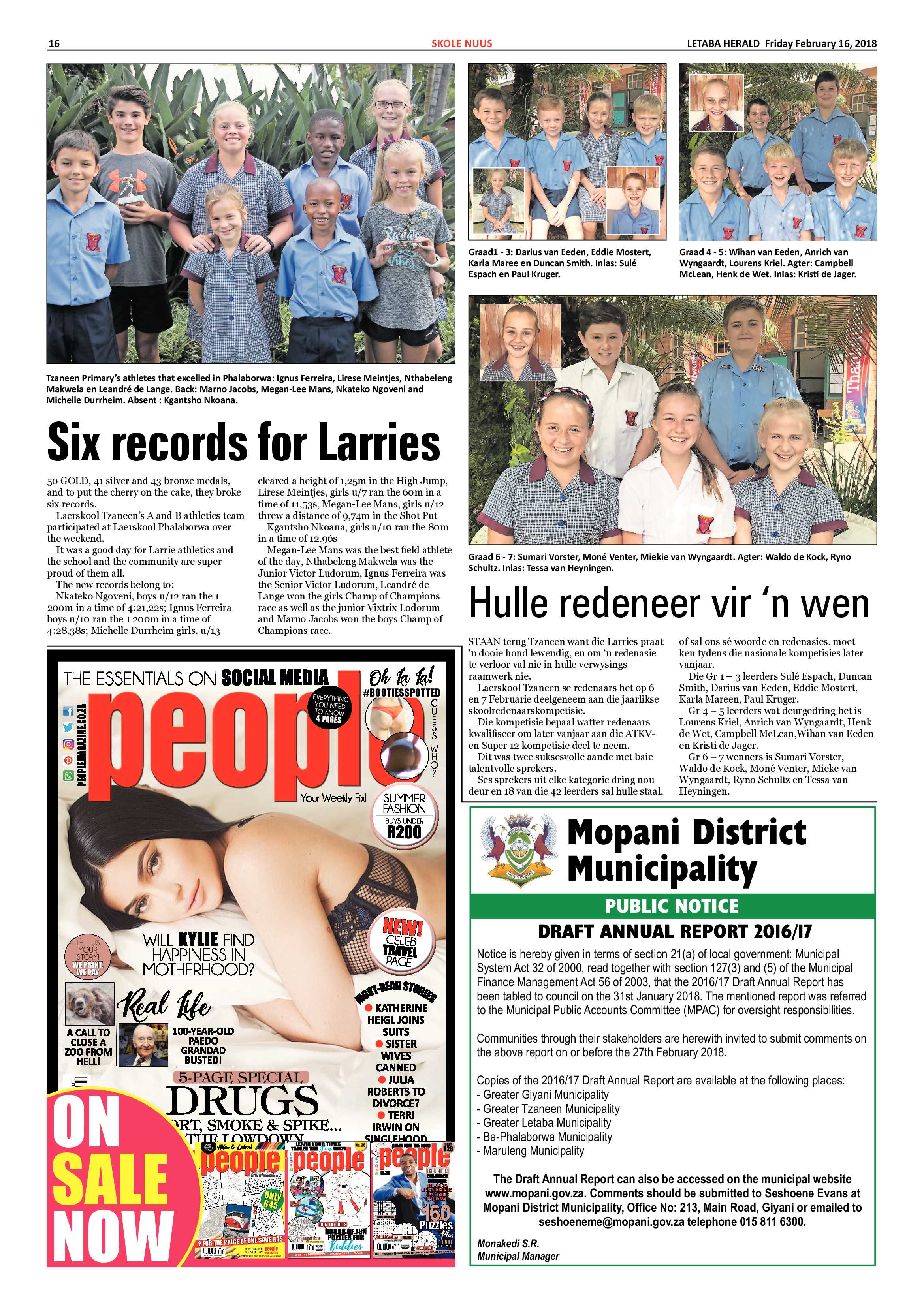 Letaba Herald  – 16 February 2018 page 16